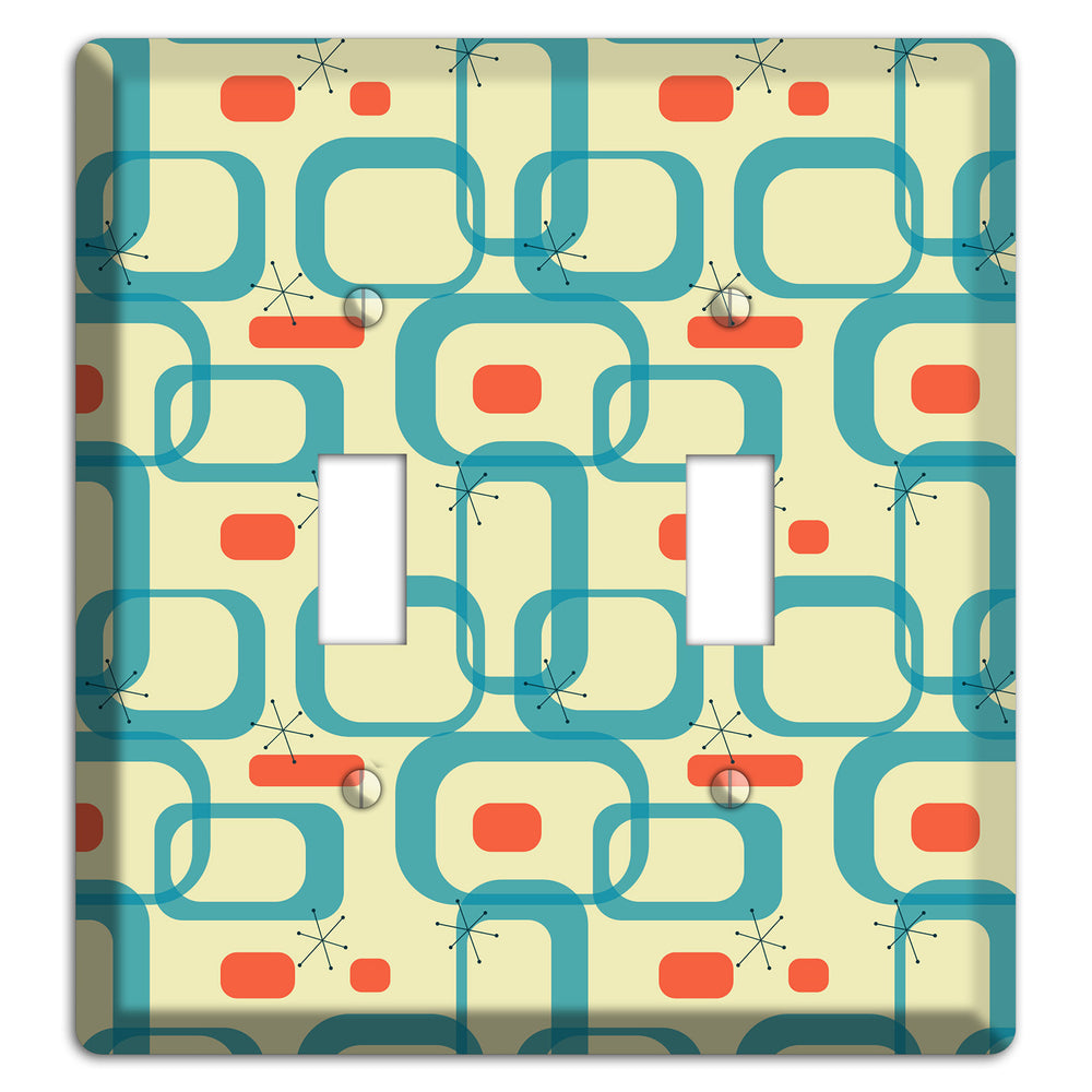 Blue and Yellow Oval 2 Toggle Wallplate