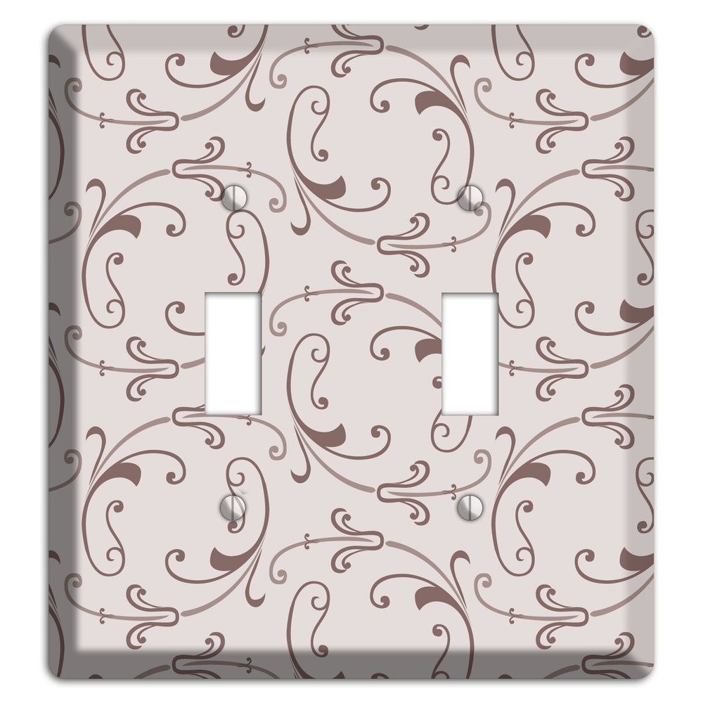 Mauve Victorian Sprig 2 Toggle Wallplate
