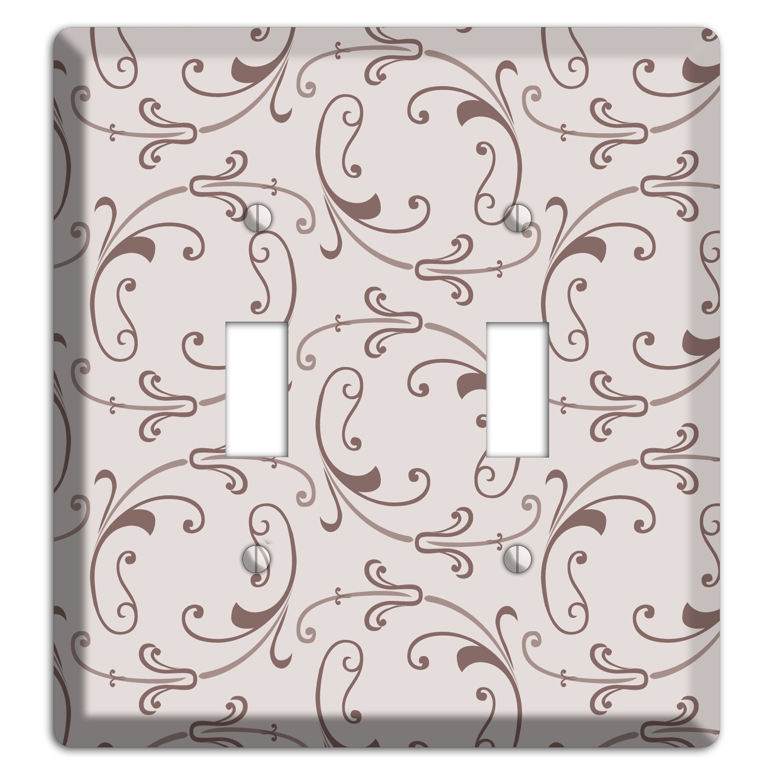 Mauve Victorian Sprig 2 Toggle Wallplate