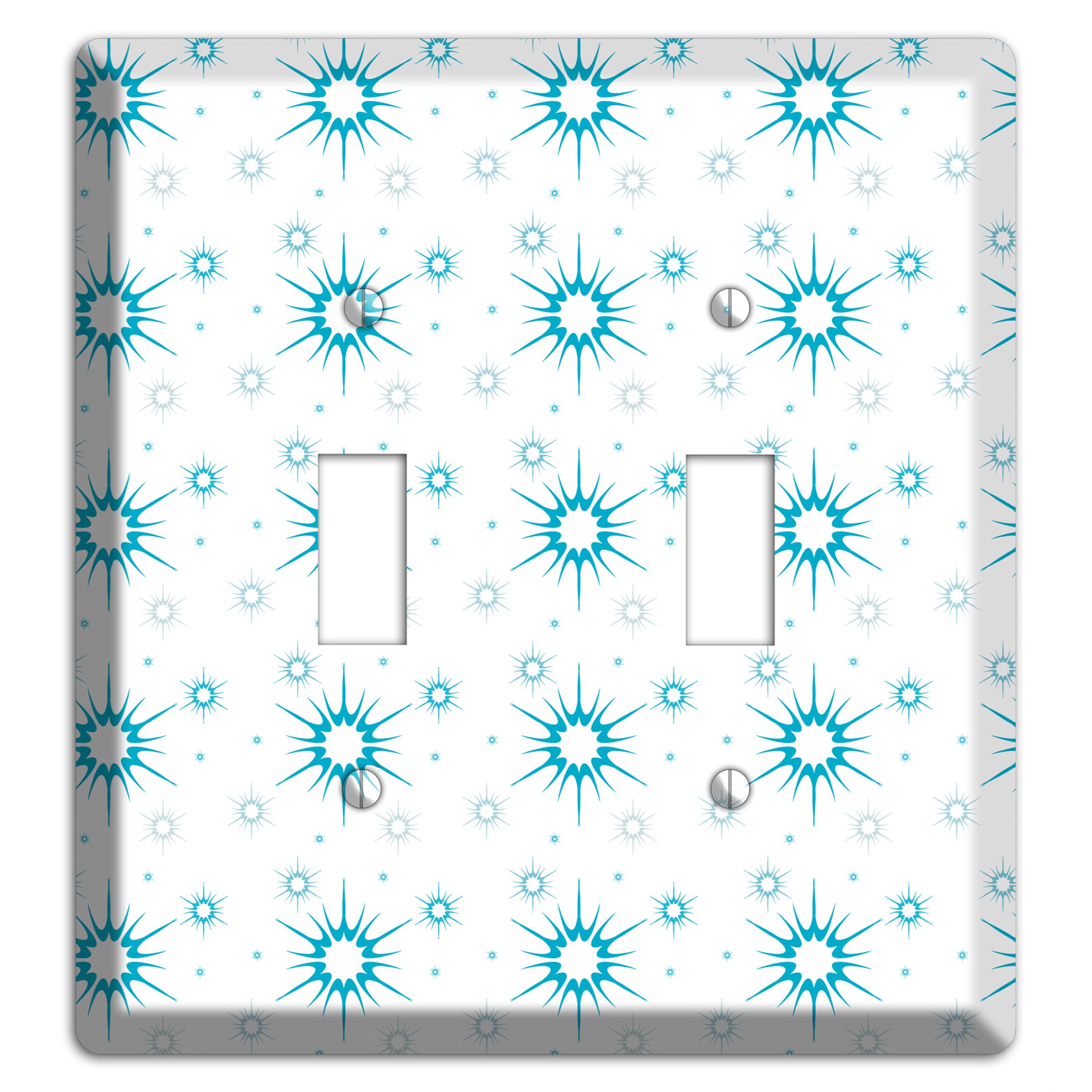 Blue Retro Burst 2 Toggle Wallplate