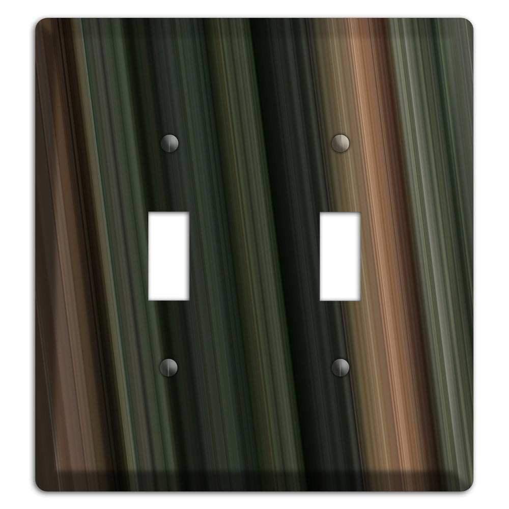 Multi Brown and Grey Ray of Light 2 Toggle Wallplate