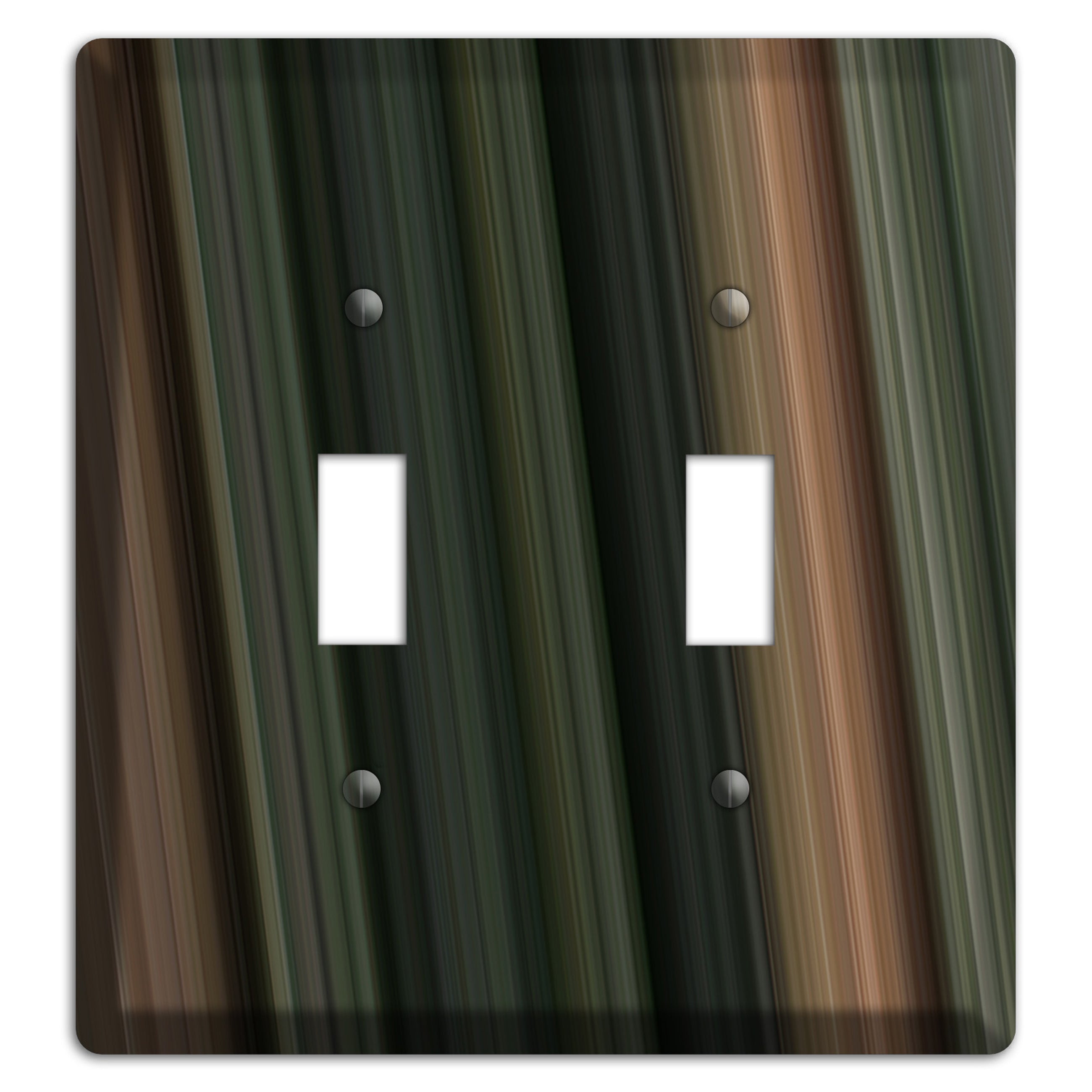 Multi Brown and Grey Ray of Light 2 Toggle Wallplate