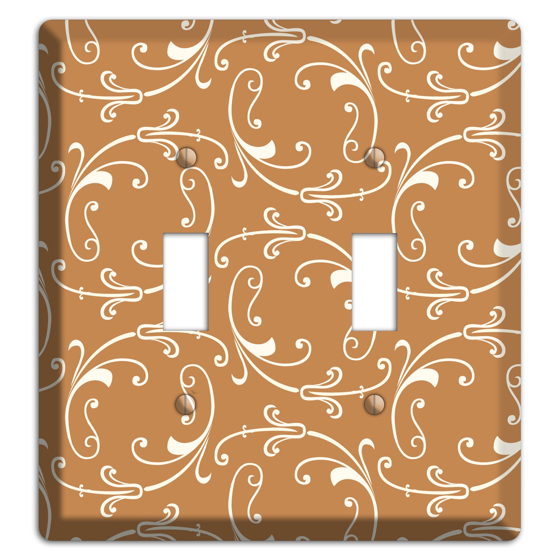 Gold Victorian Sprig 2 Toggle Wallplate