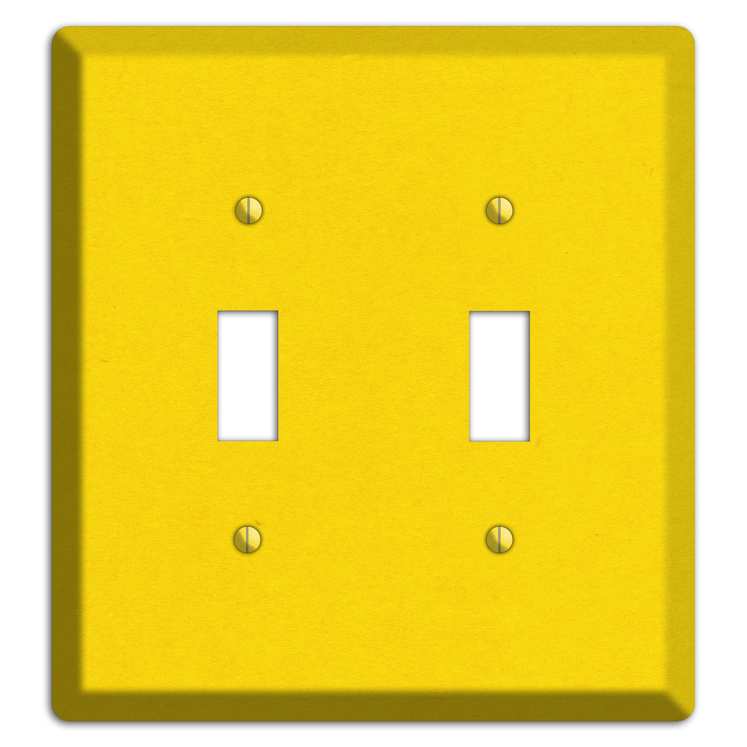 Moon Yellow Kraft 2 Toggle Wallplate
