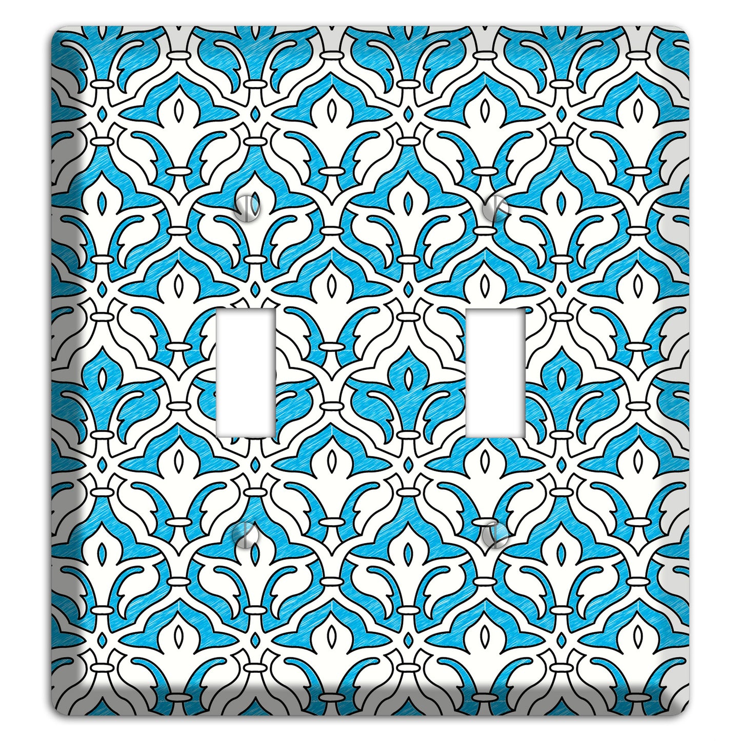 Blue Scallop Tapestry 2 Toggle Wallplate