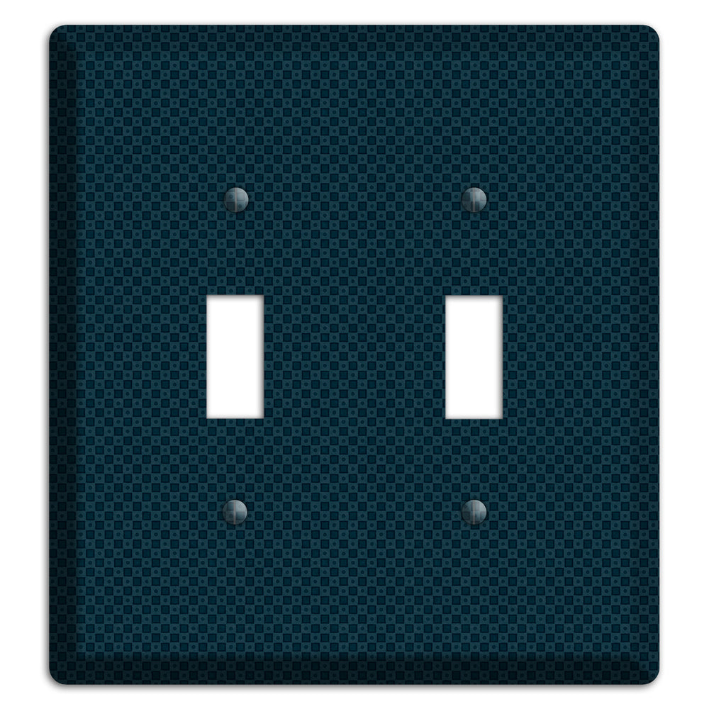 Navy Dots and Check 2 Toggle Wallplate
