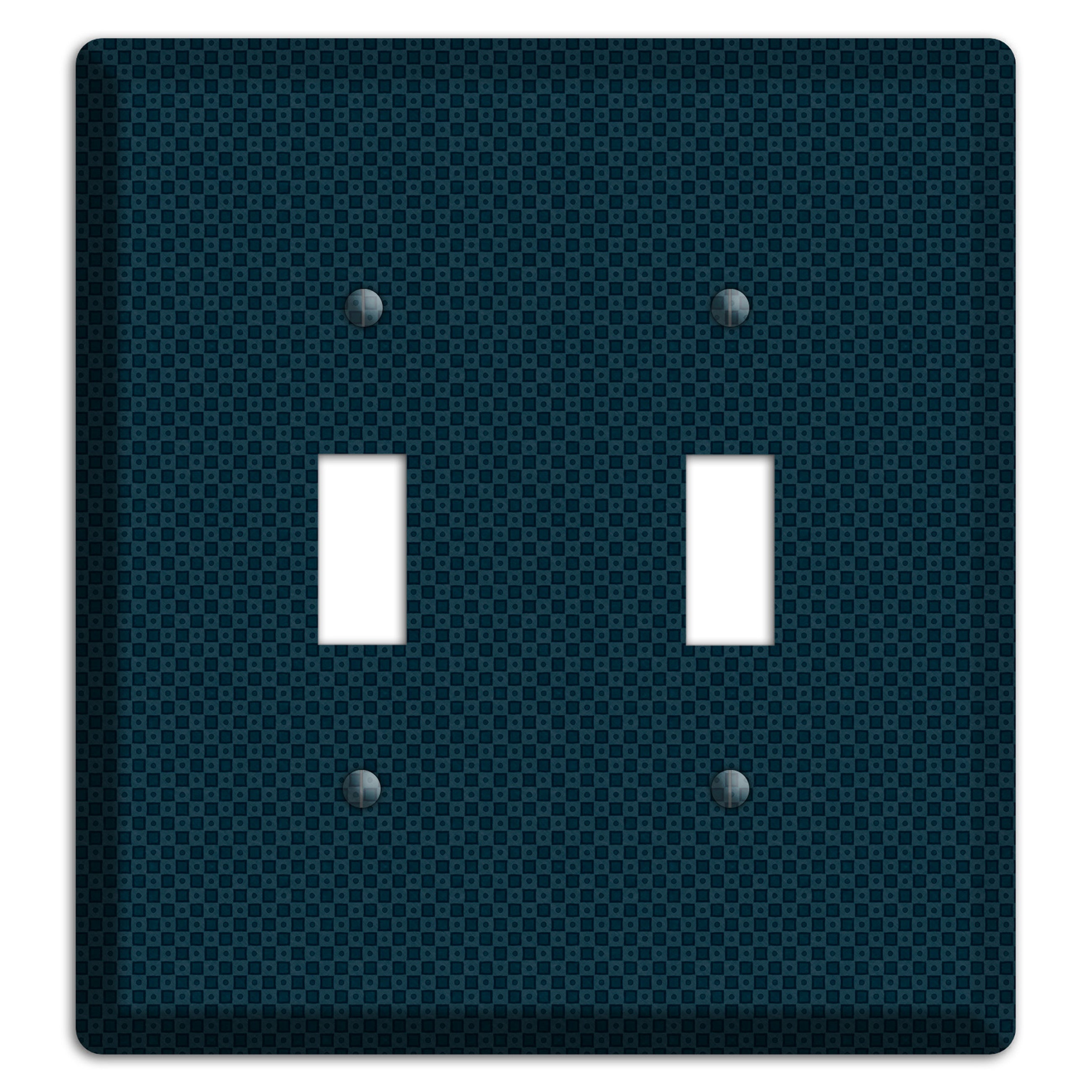 Navy Dots and Check 2 Toggle Wallplate