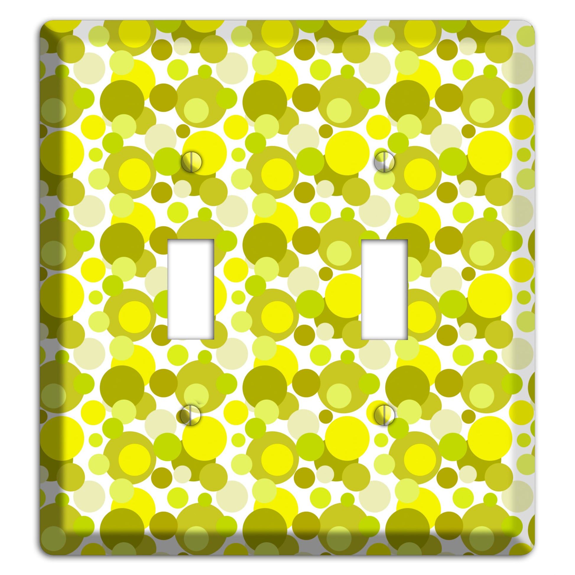 Multi Olive Bubble Dots 2 Toggle Wallplate