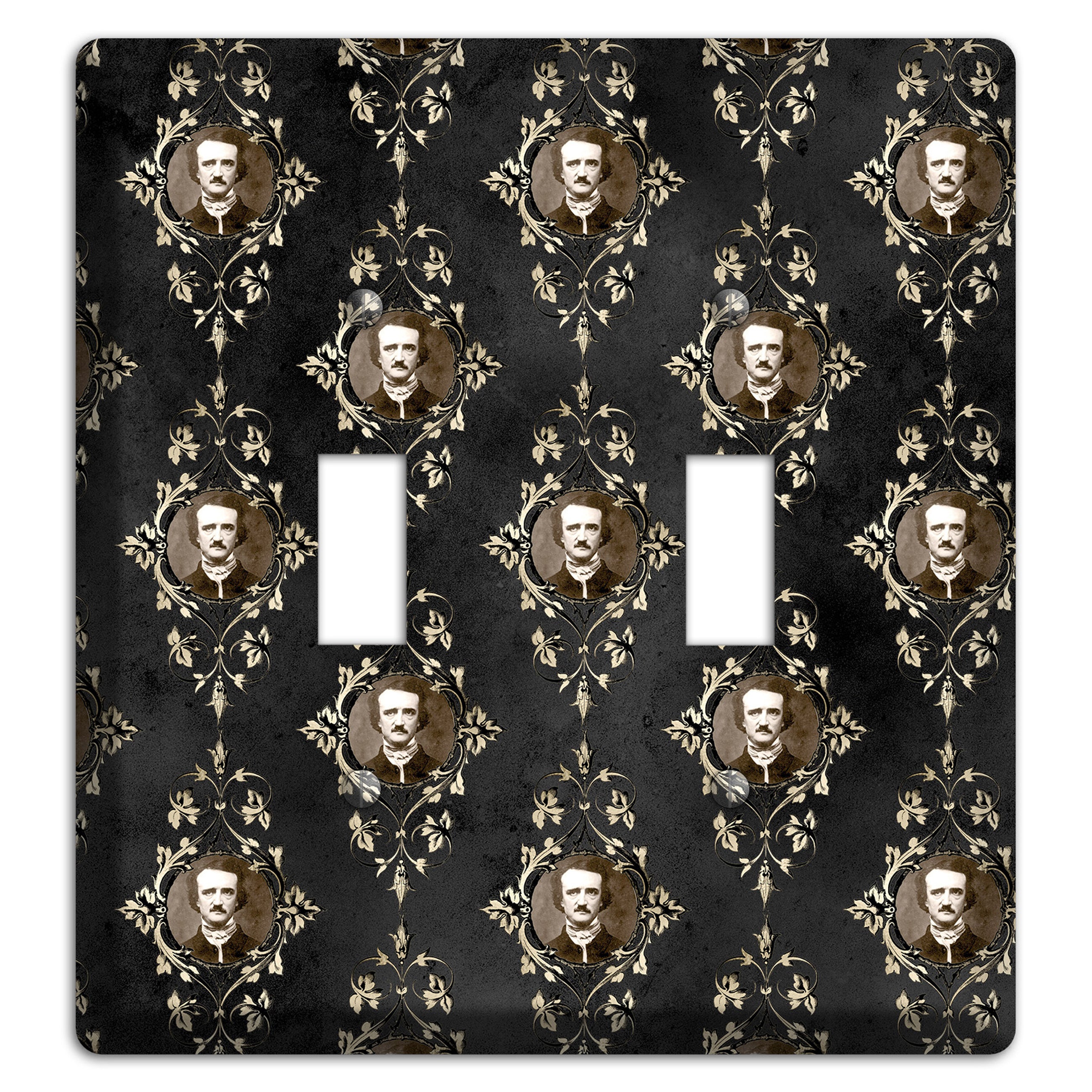 Edgar Allen Poe Self Portrait 2 Toggle Wallplate