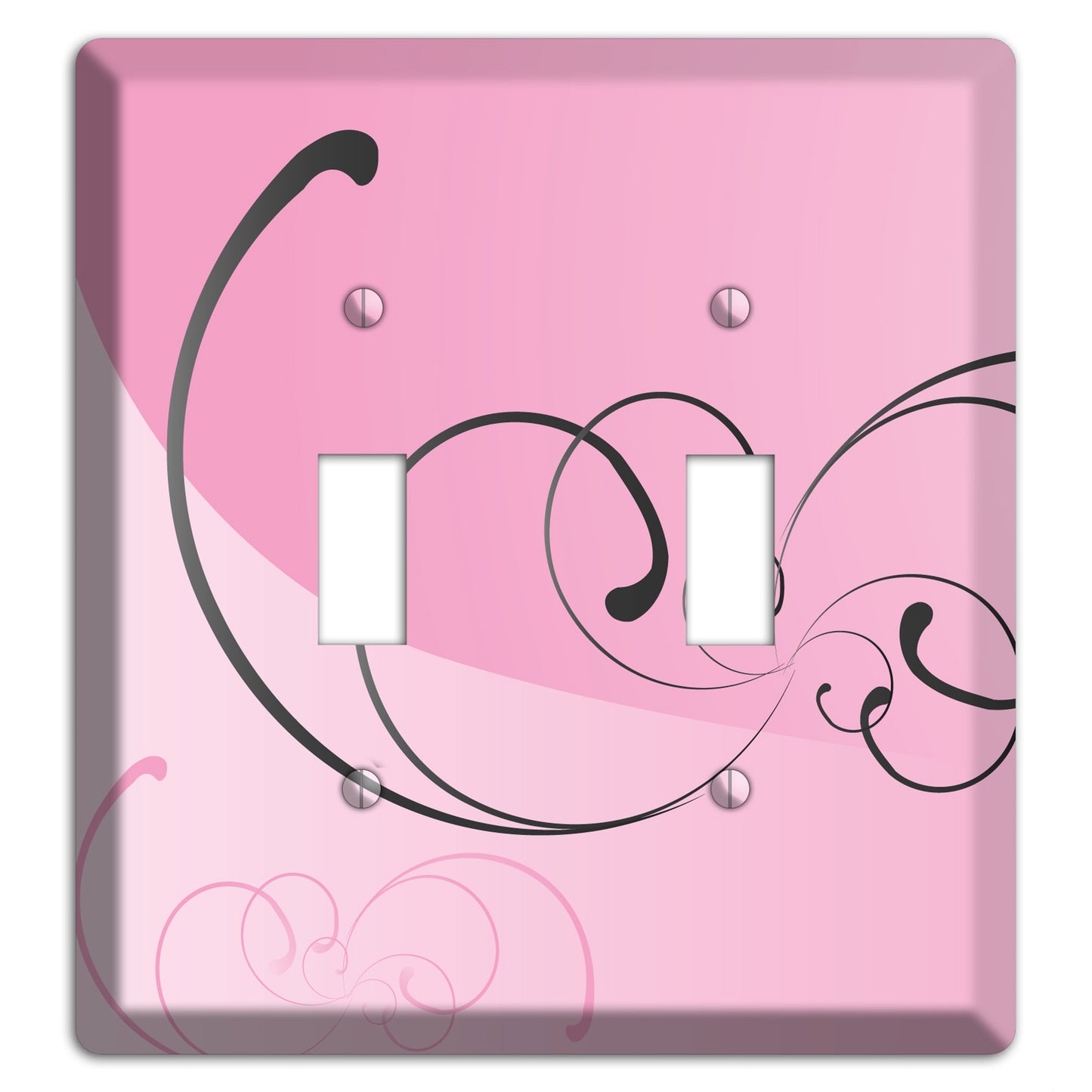 Pink Swoop 2 Toggle Wallplate