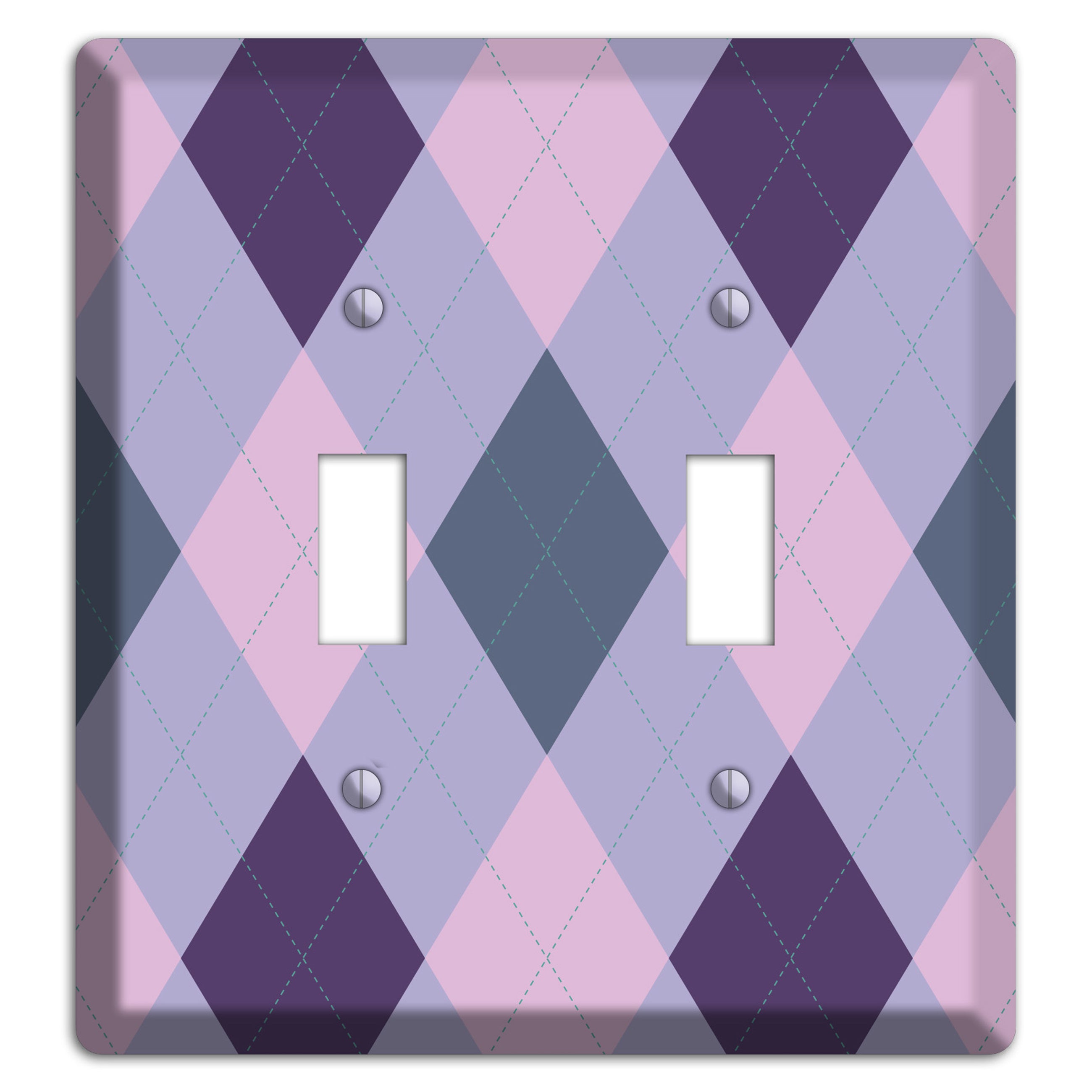 Lilac Argyle 2 Toggle Wallplate