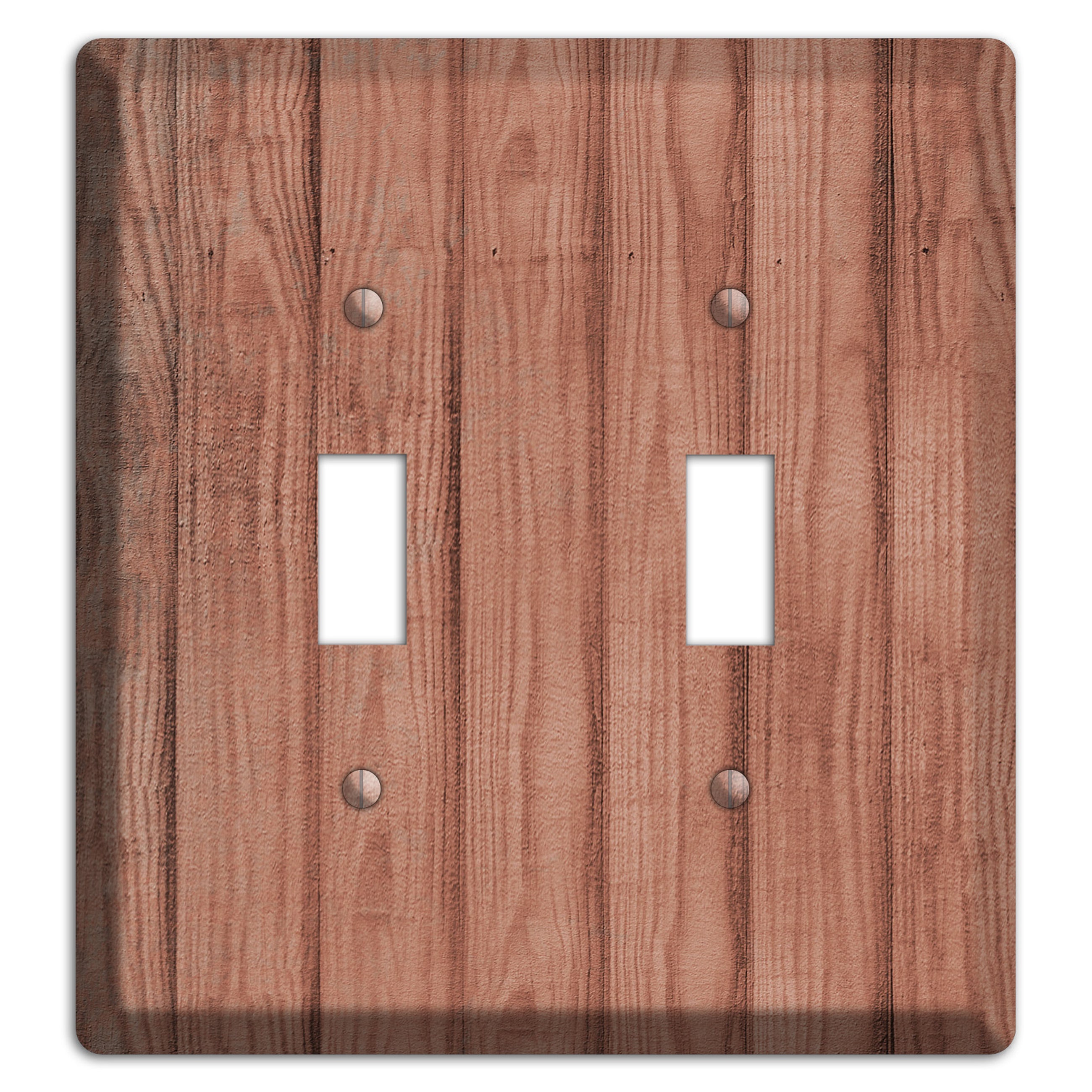 Coral Tree Weathered Wood 2 Toggle Wallplate