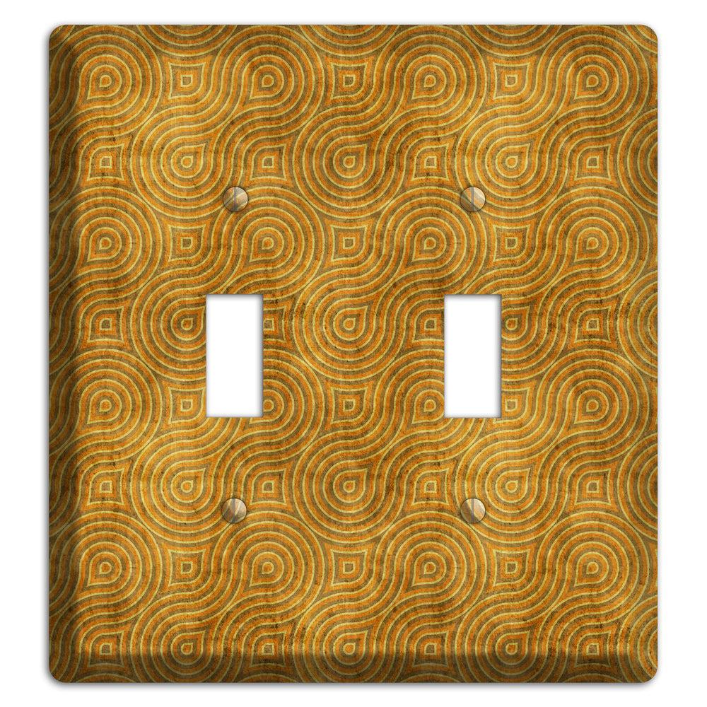 Mustard Swirl 2 Toggle Wallplate
