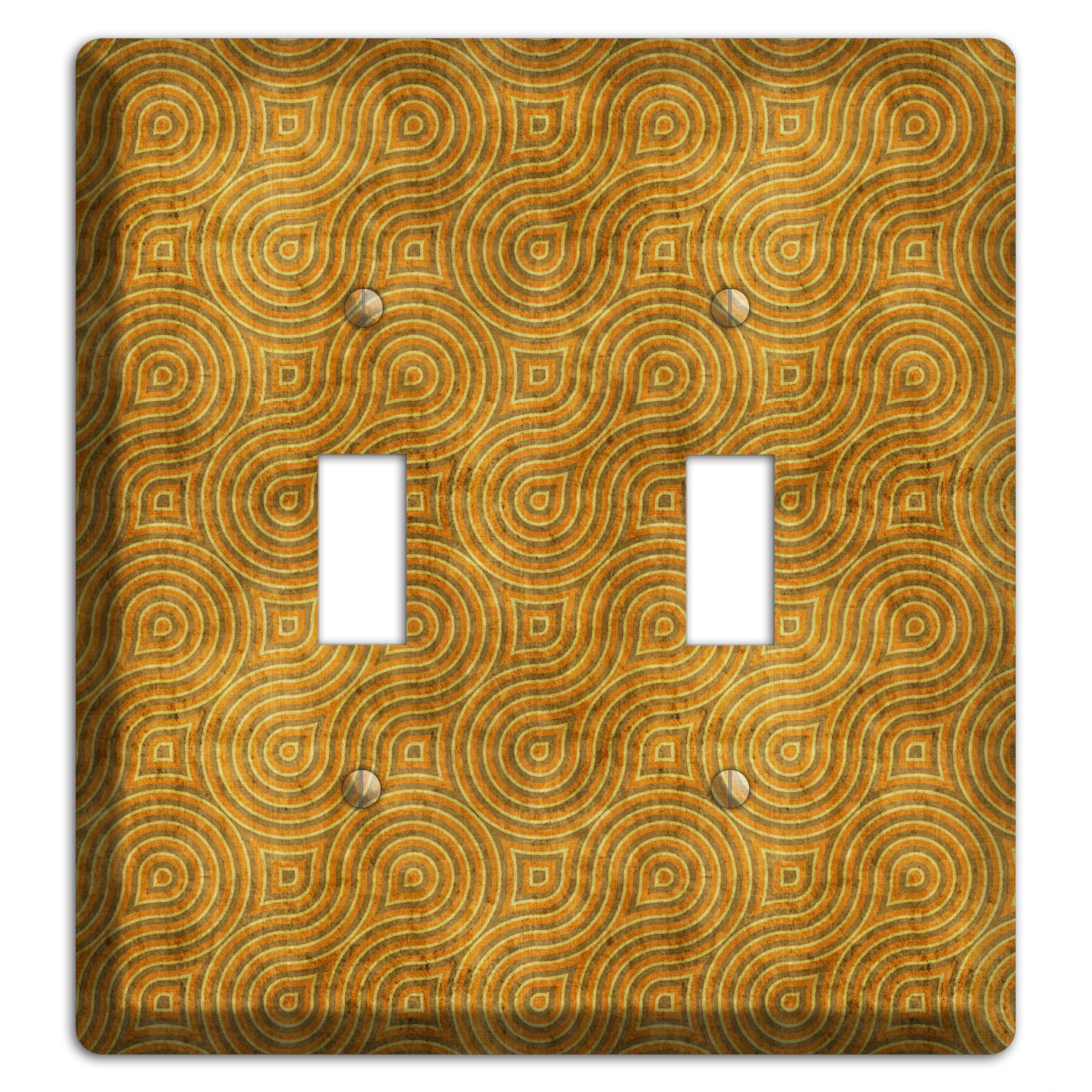 Mustard Swirl 2 Toggle Wallplate