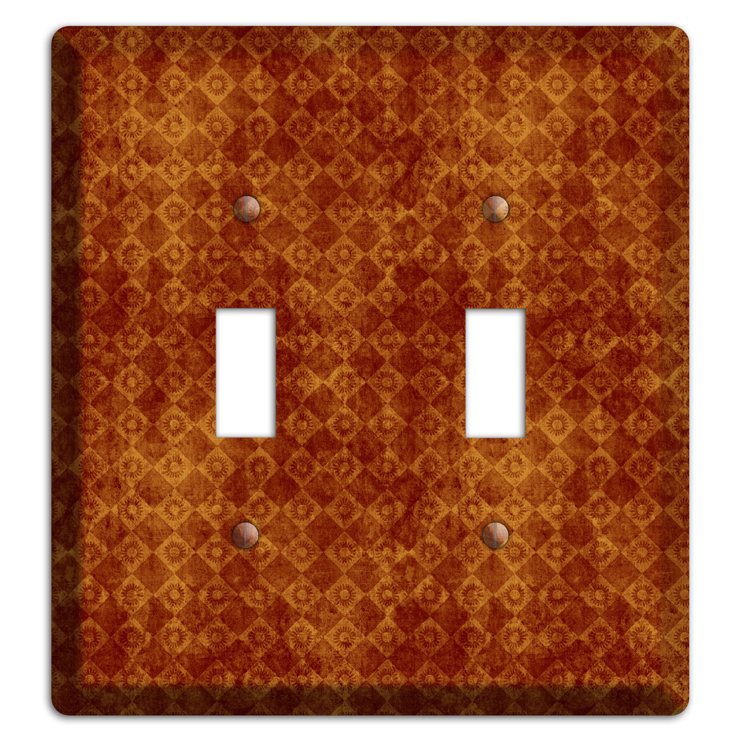Maroon Diamond Circles 2 Toggle Wallplate