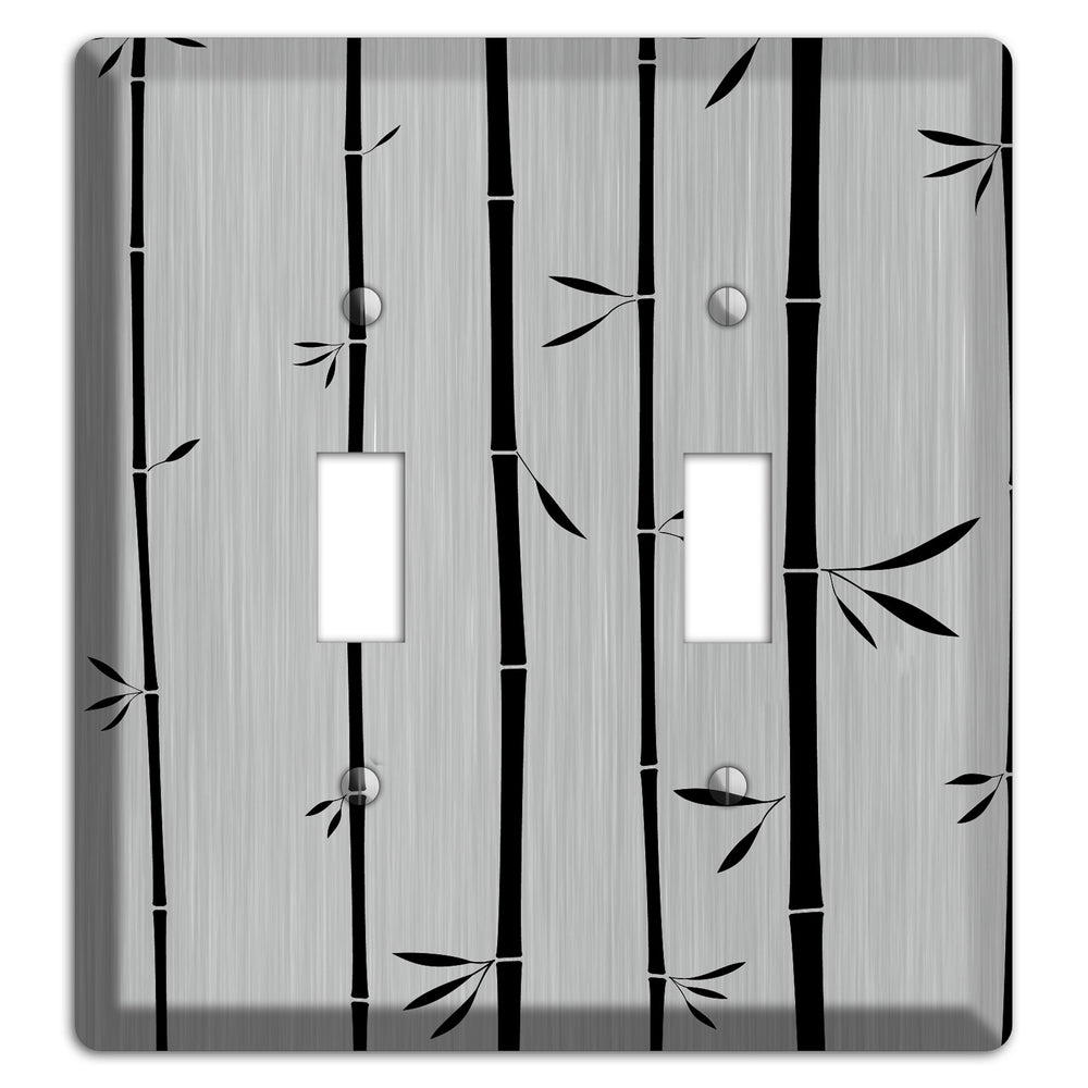 Bamboo Stainless Steel 2 Toggle Wallplate