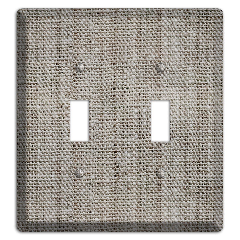 Zorba Burlap 2 Toggle Wallplate