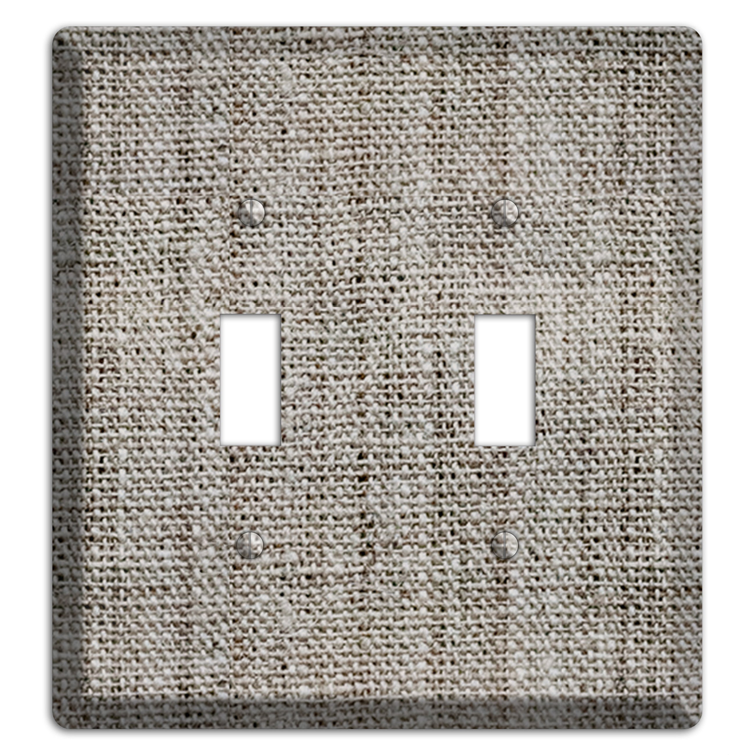 Zorba Burlap 2 Toggle Wallplate