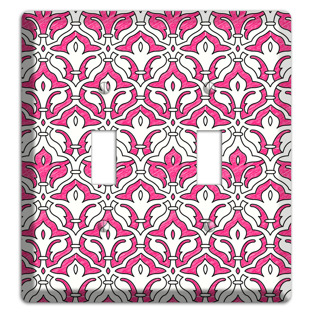 Pink Scallop Tapestry 2 Toggle Wallplate