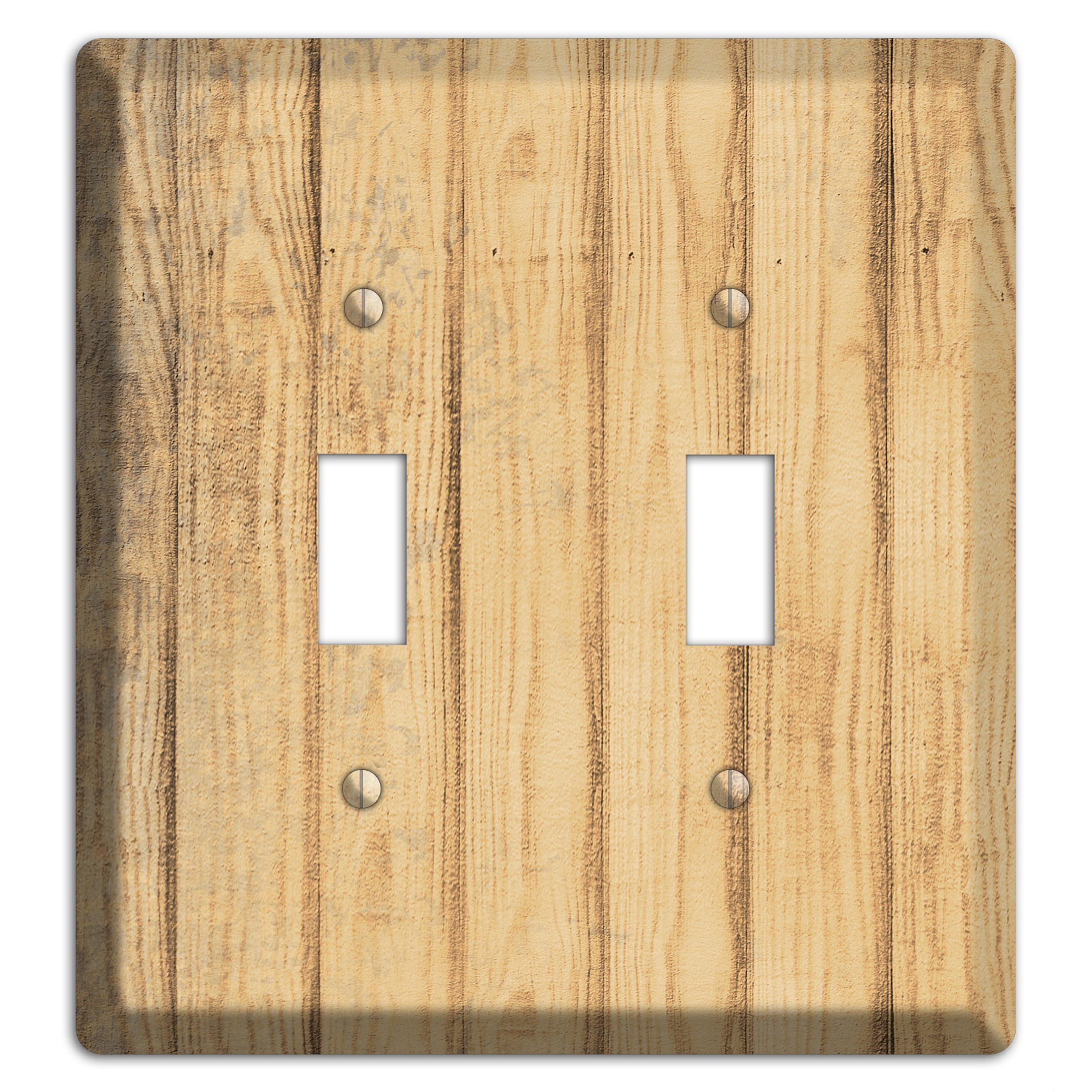 Twine Weathered Wood 2 Toggle Wallplate