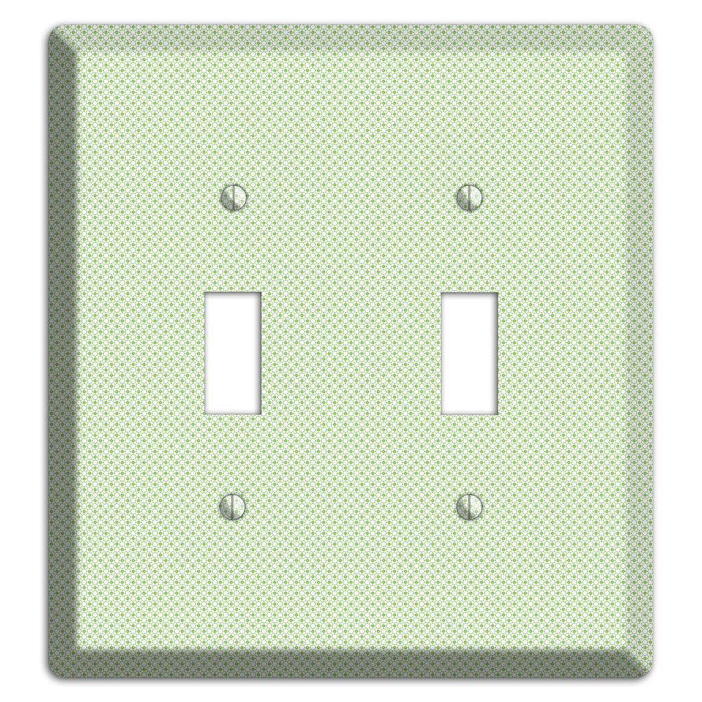 Light Green Tiny Geometric 2 Toggle Wallplate
