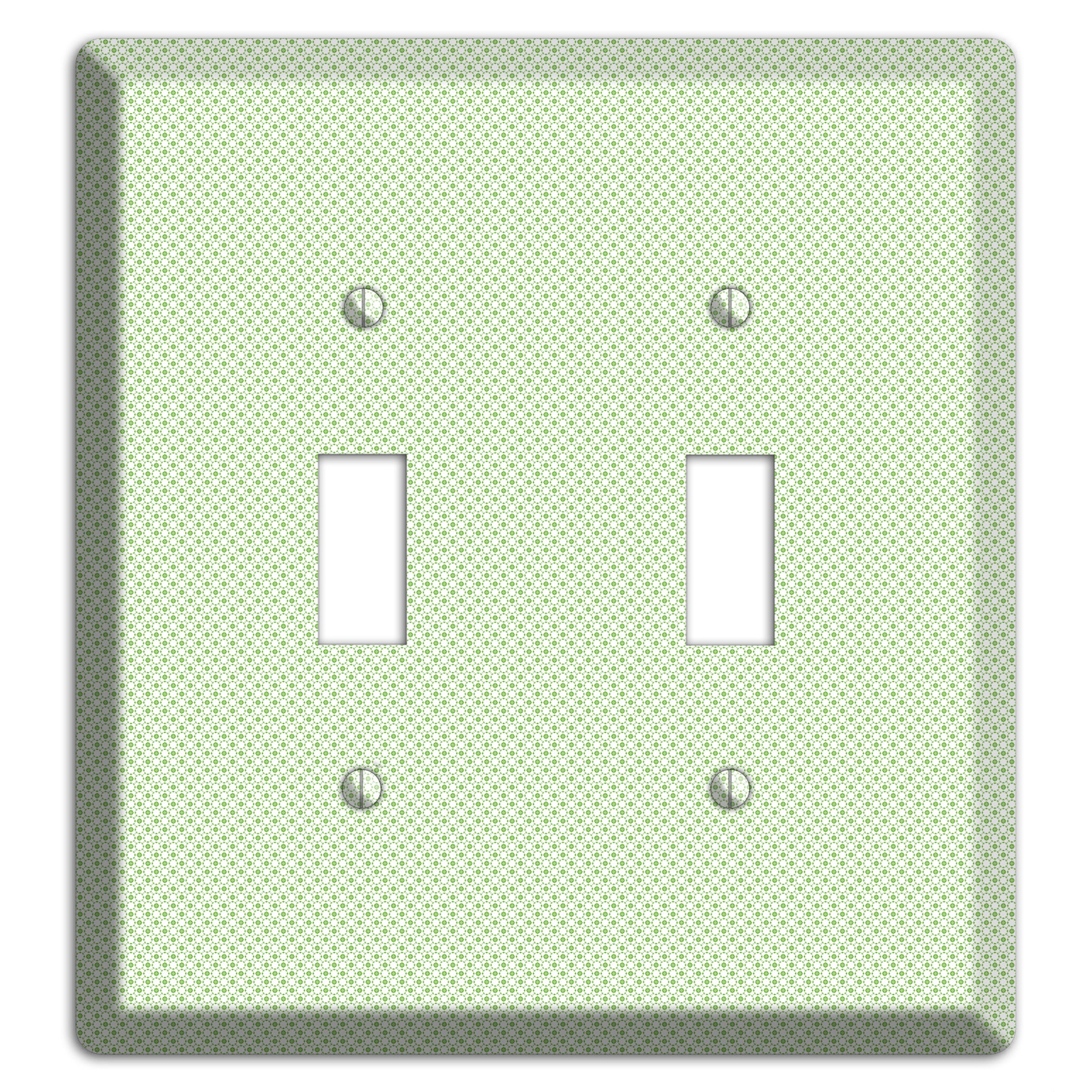Light Green Tiny Geometric 2 Toggle Wallplate