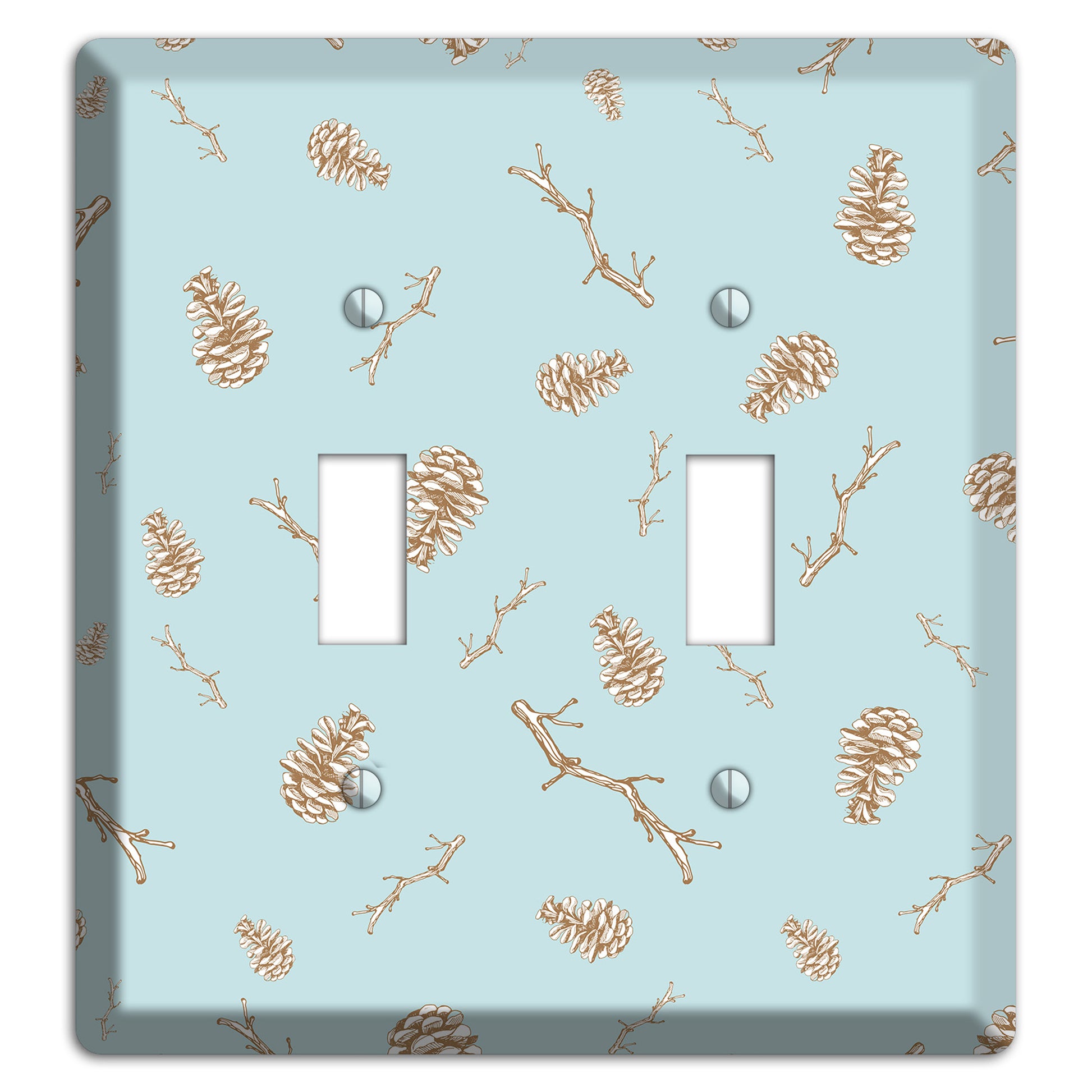 Wildlife Pinecones & Twigs 2 Toggle Wallplate