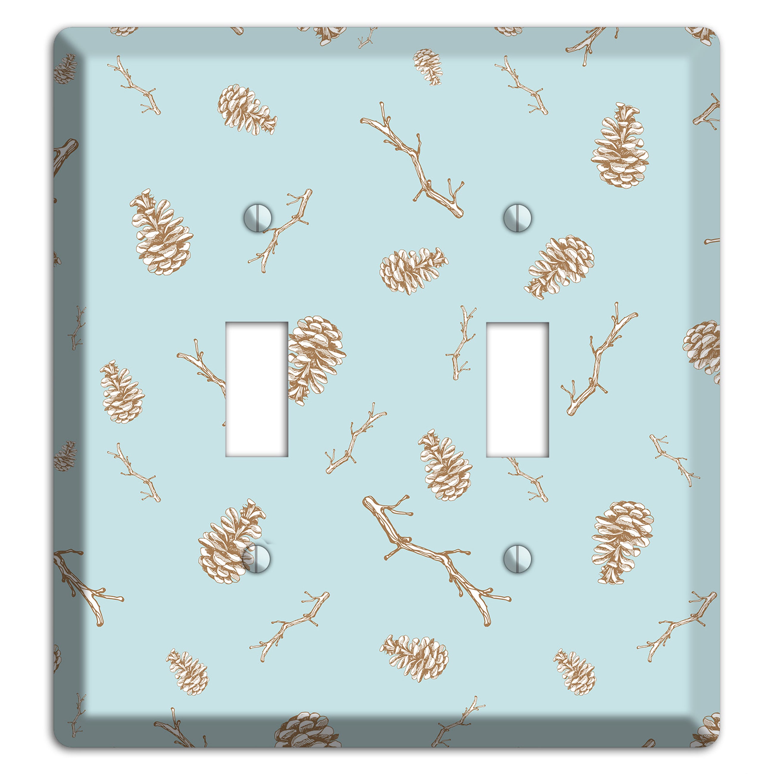 Wildlife Pinecones & Twigs 2 Toggle Wallplate