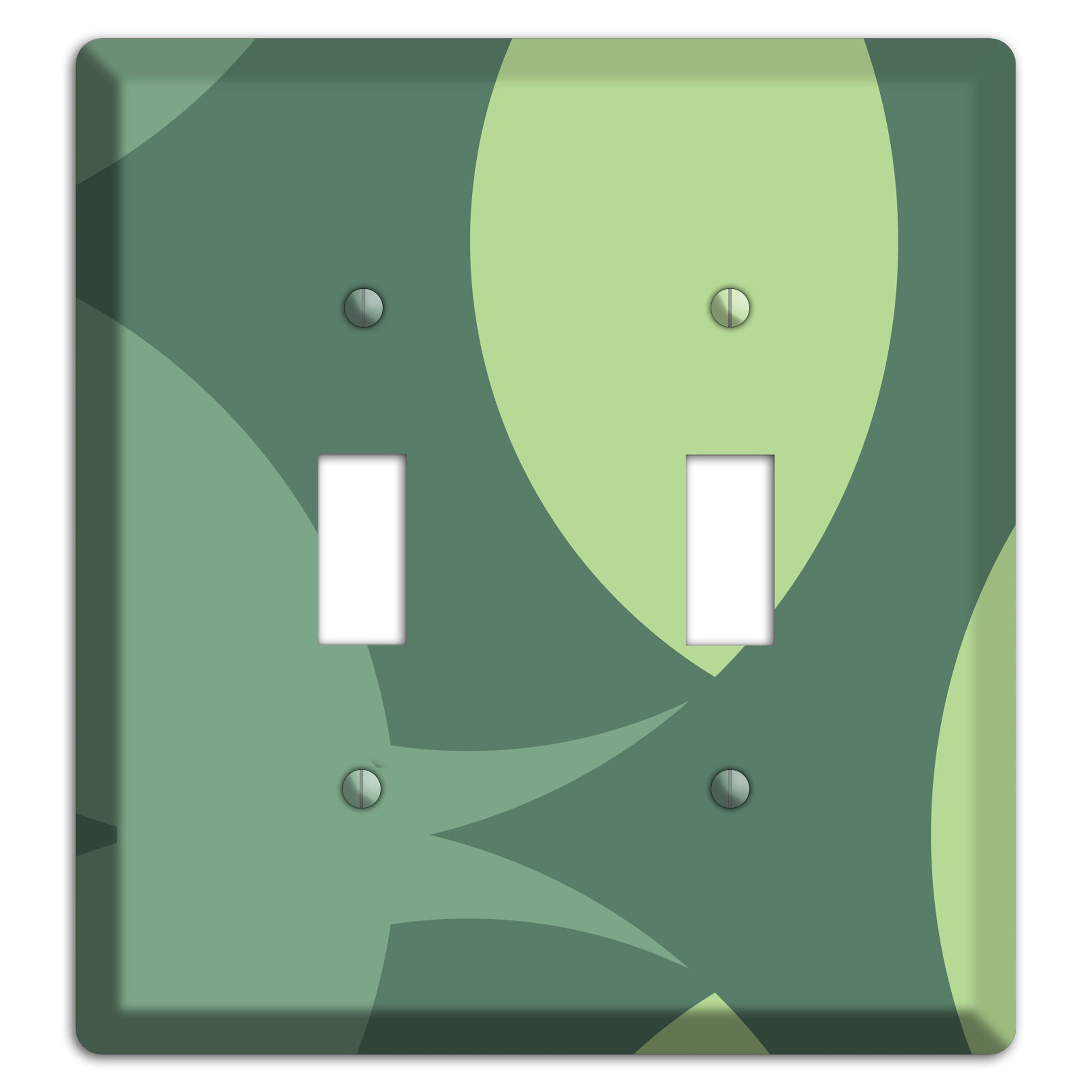 Green Abstract 2 Toggle Wallplate