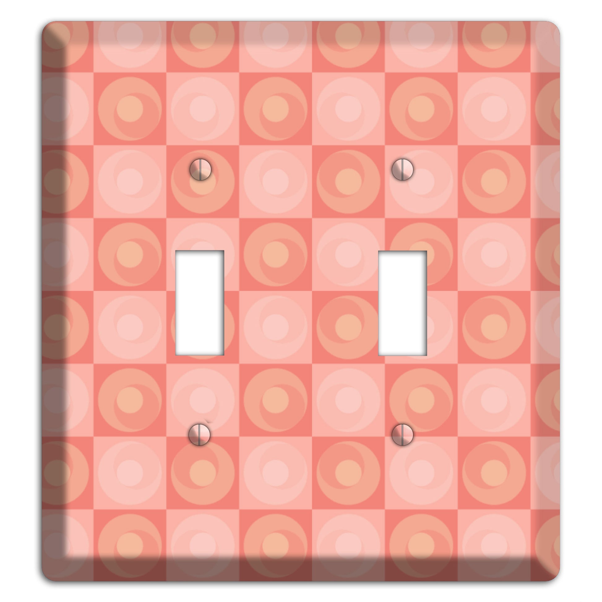 Pink Tiled Circles 2 Toggle Wallplate