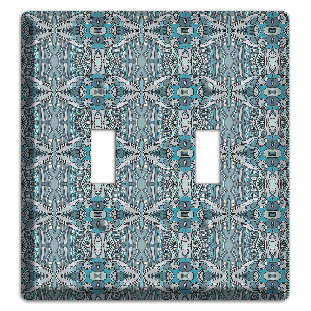 Blue Tapestry 2 Toggle Wallplate