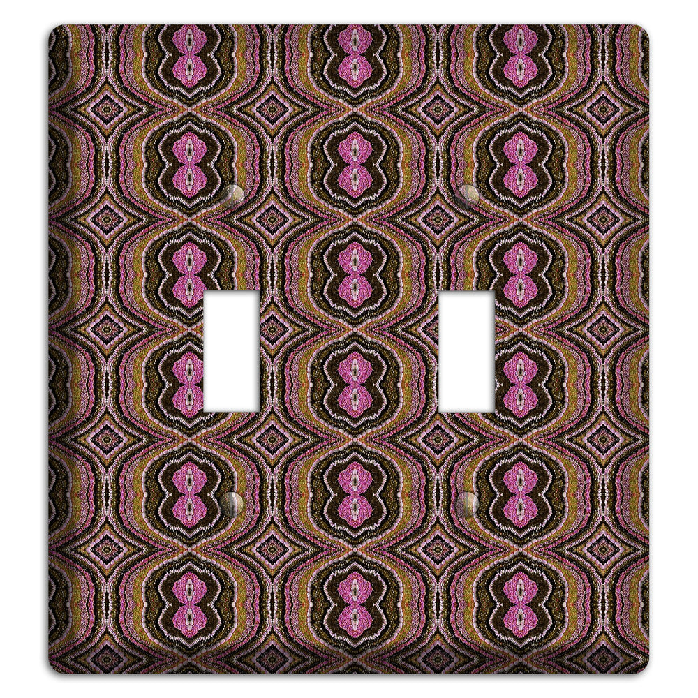 Pink and Brown Tapestry 2 Toggle Wallplate