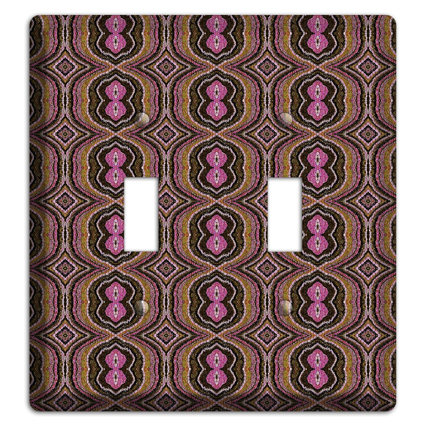 Pink and Brown Tapestry 2 Toggle Wallplate