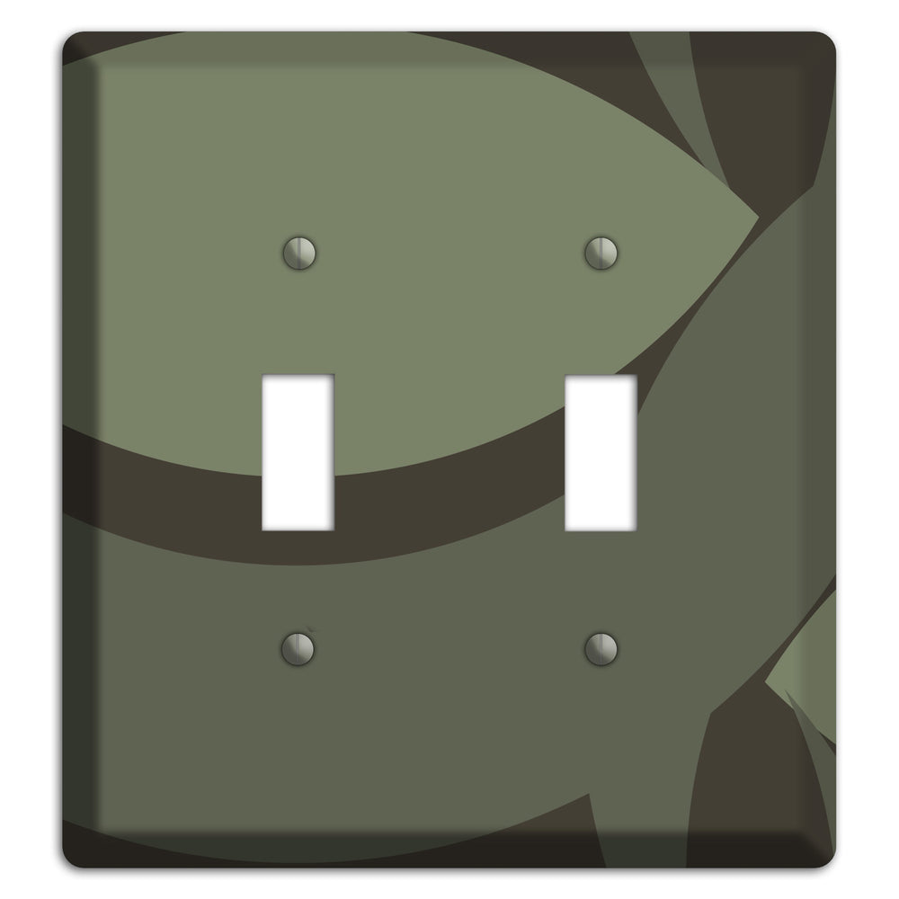 Olive Abstract 2 Toggle Wallplate