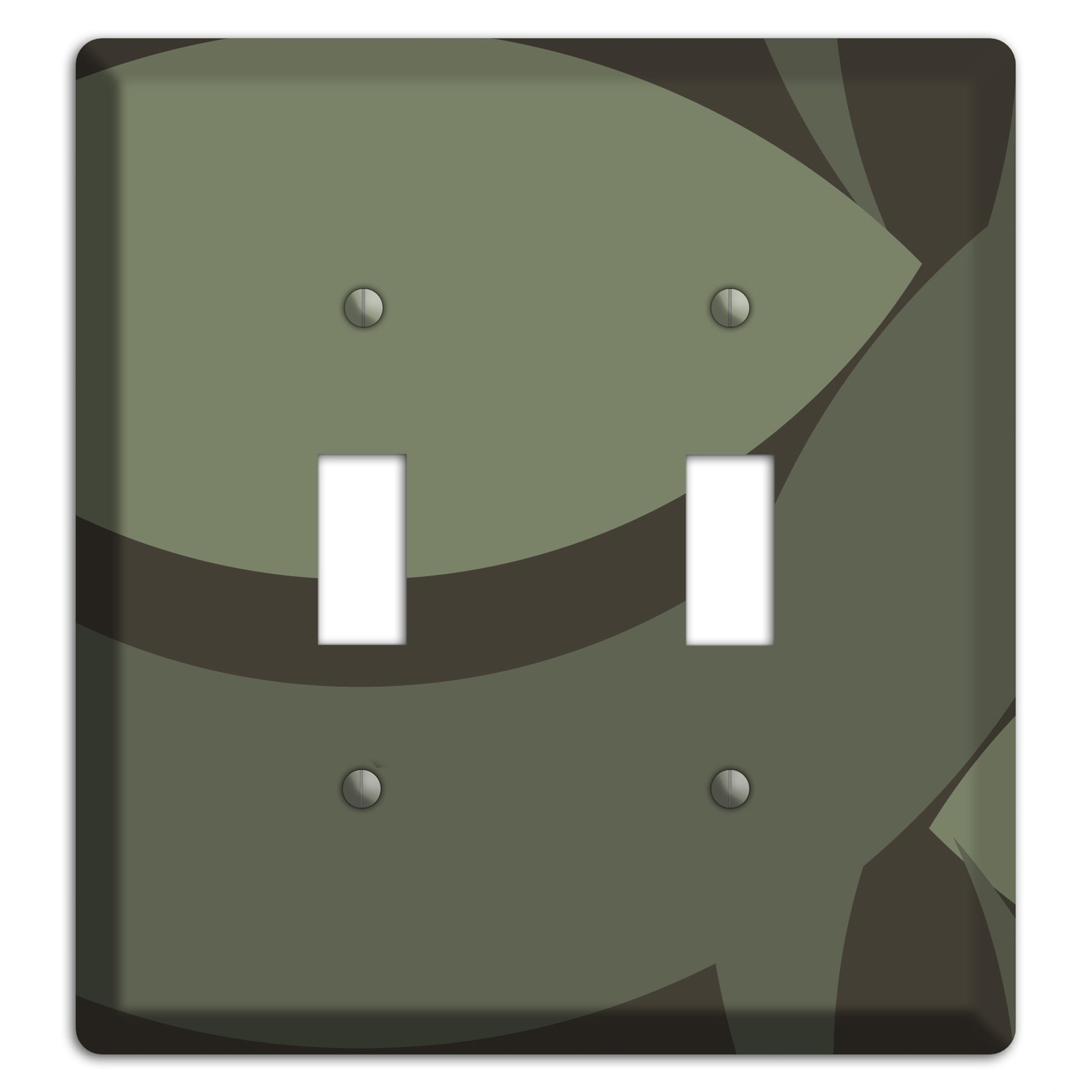 Olive Abstract 2 Toggle Wallplate
