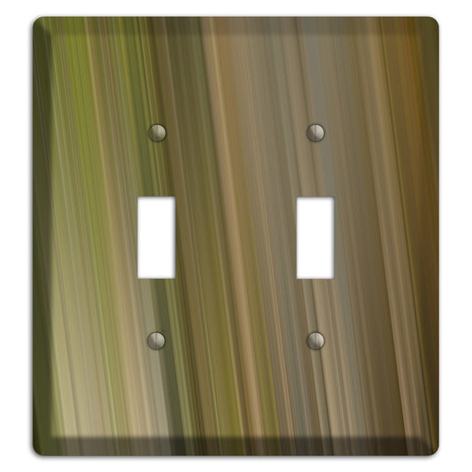 Olive and Brown Ray of Light 2 Toggle Wallplate