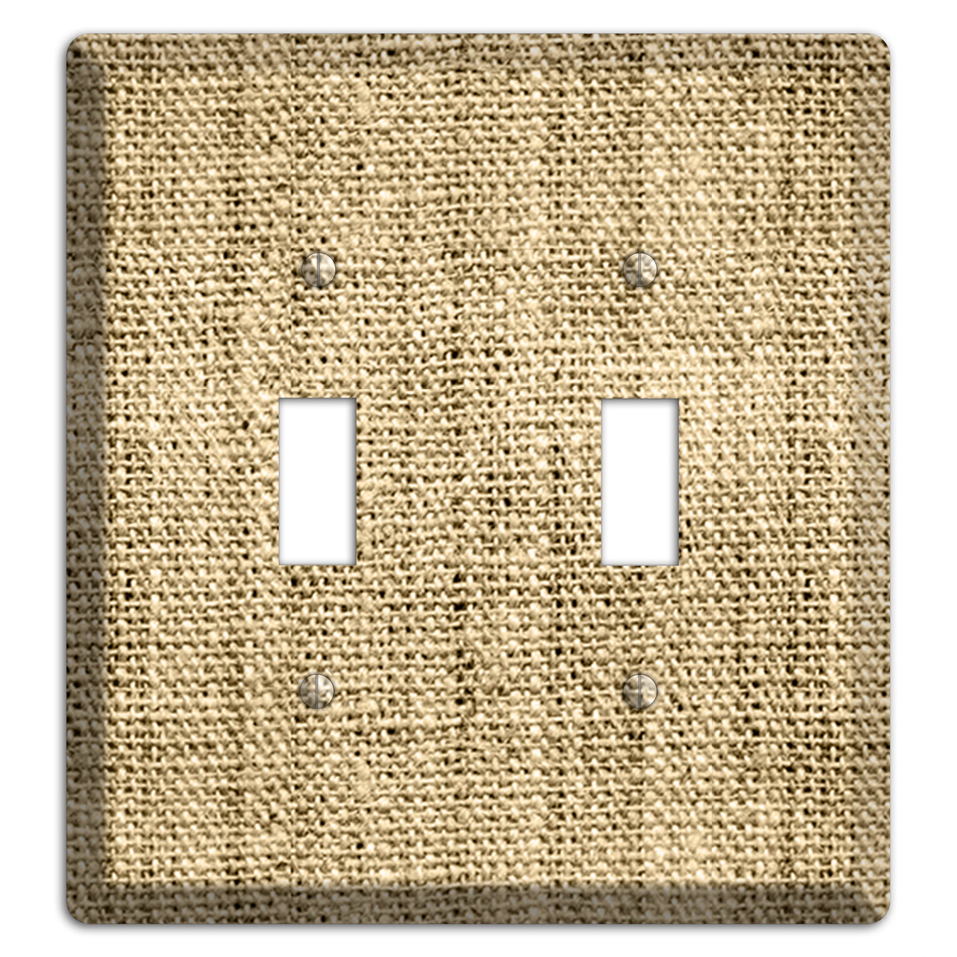 Indian Khaki Burlap 2 Toggle Wallplate