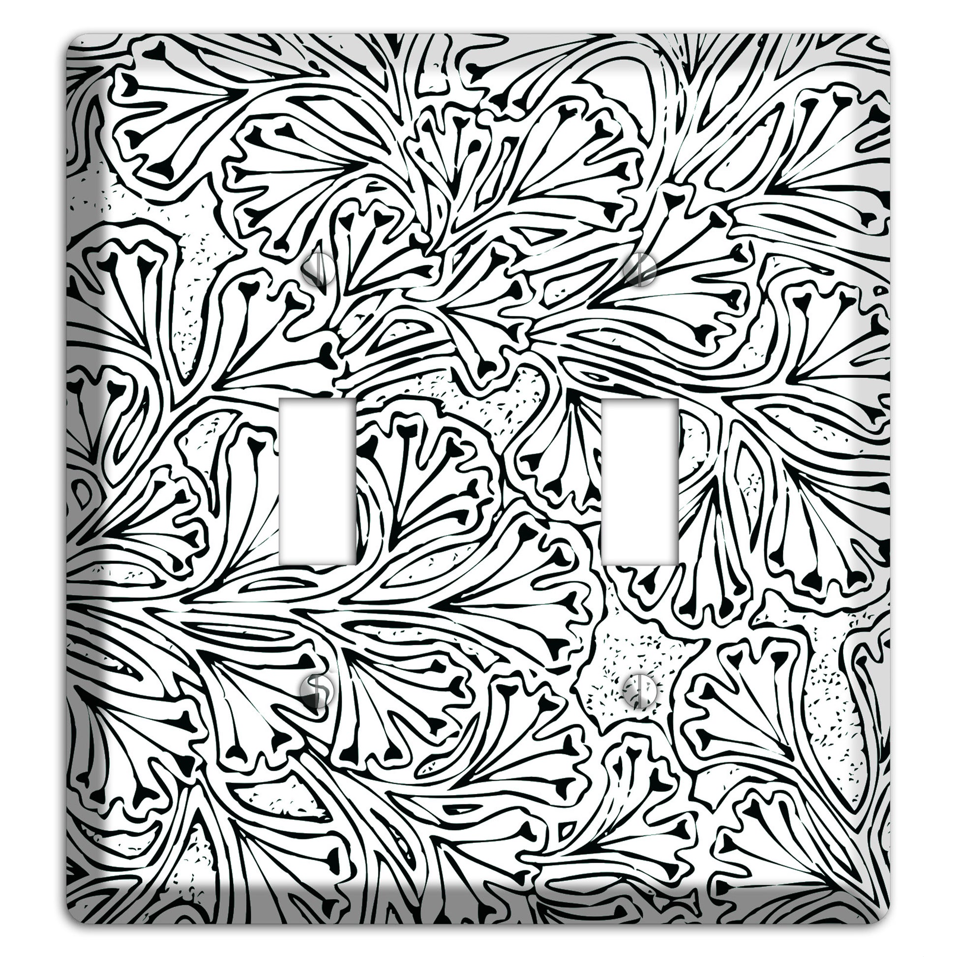 Deco Olive Interlocking Floral 2 Toggle Wallplate