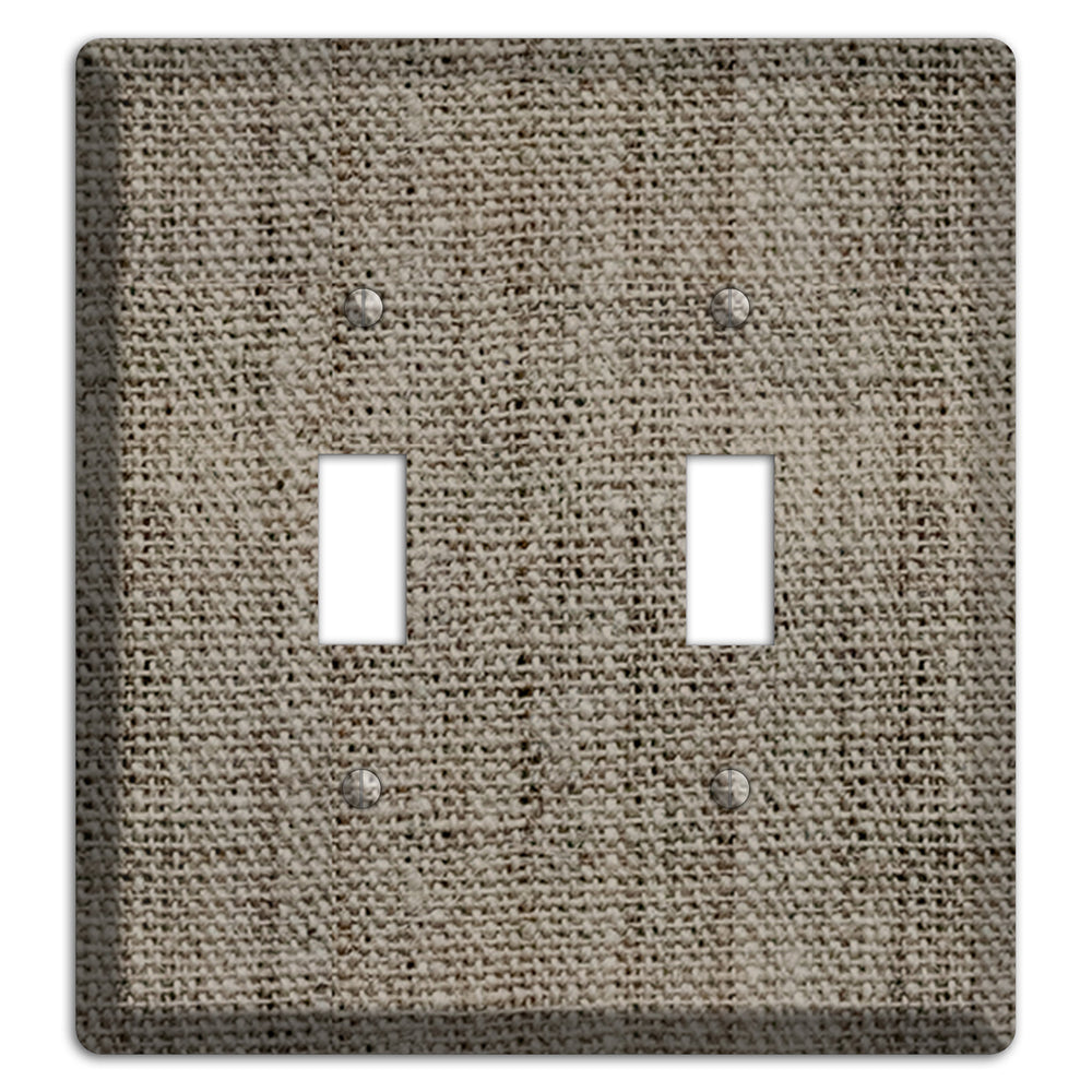 Makara Burlap 2 Toggle Wallplate