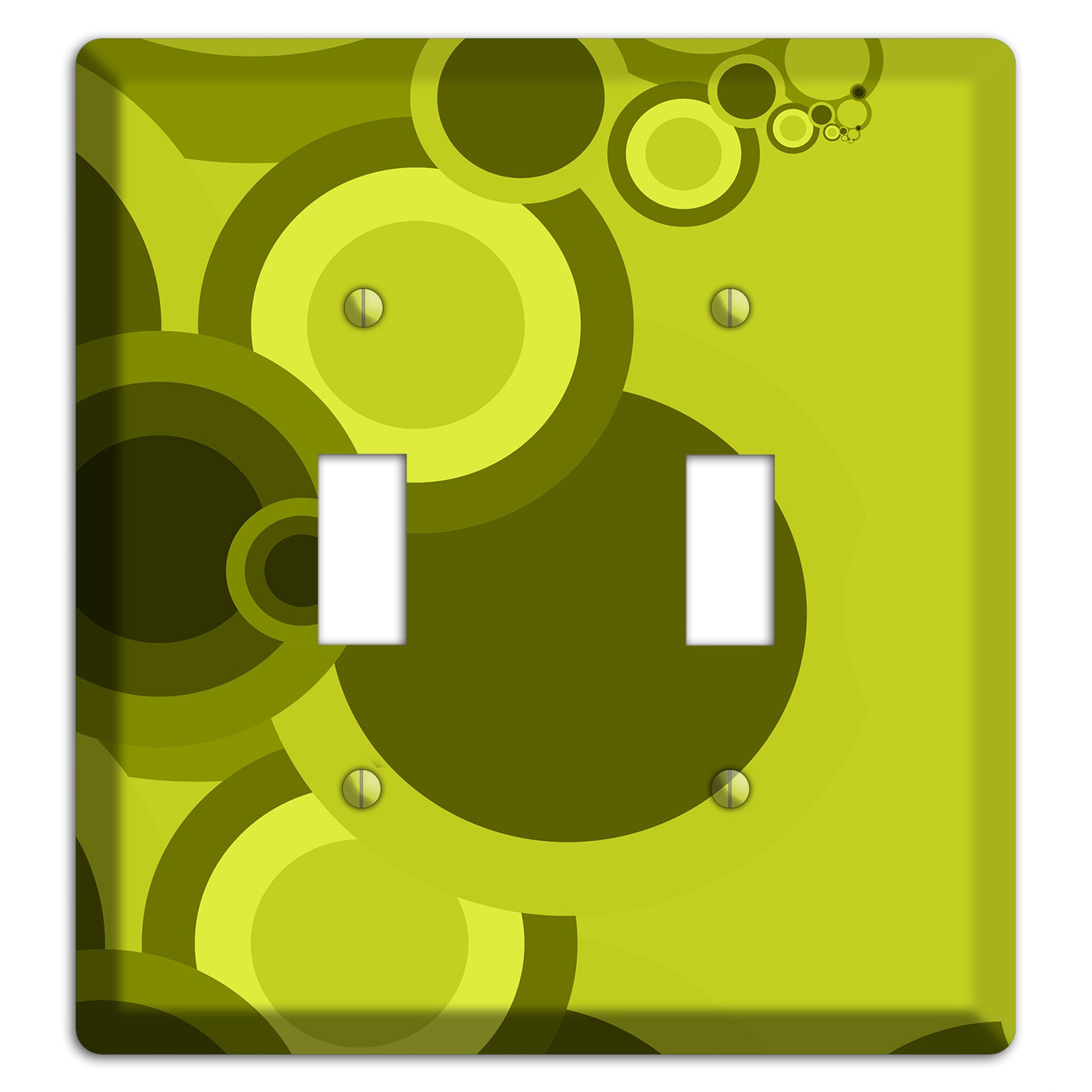 Green Circles 2 Toggle Wallplate