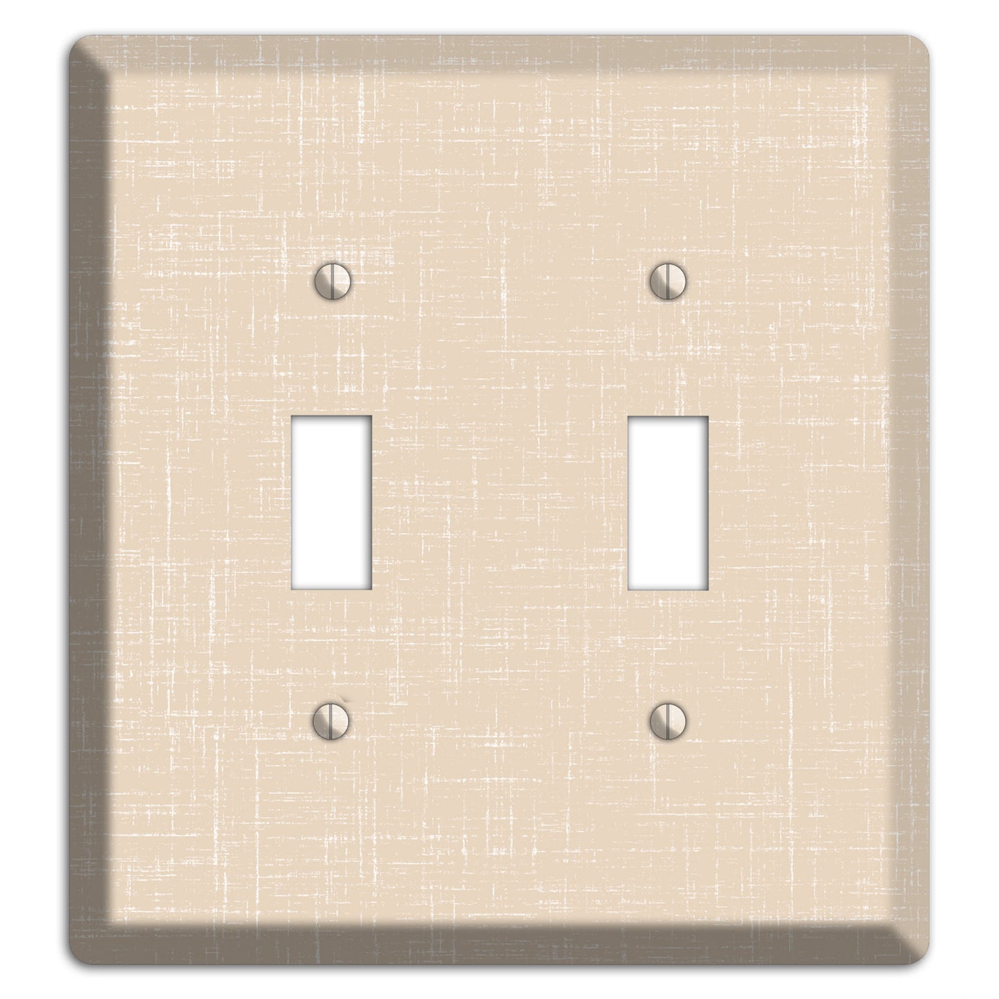 Double Spanish White Neutral Texture 2 Toggle Wallplate