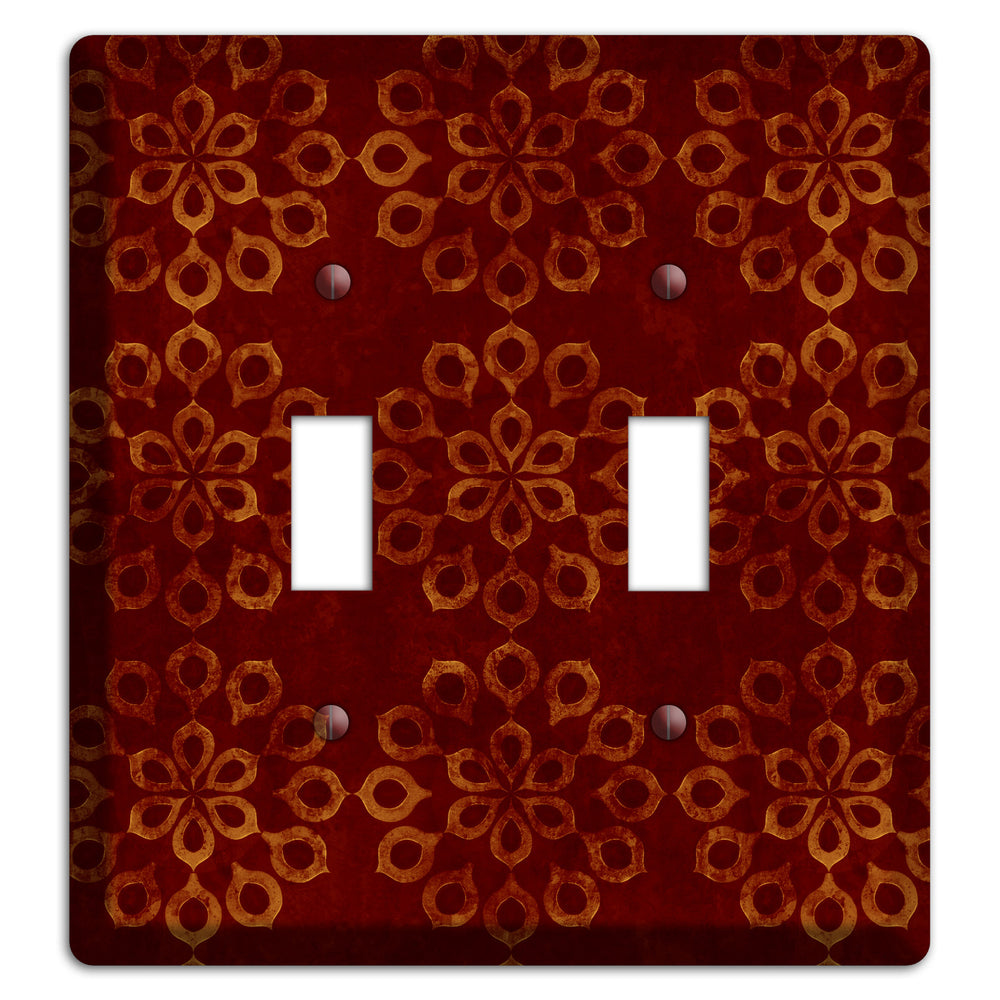 Maroon Grunge Suzani 2 Toggle Wallplate