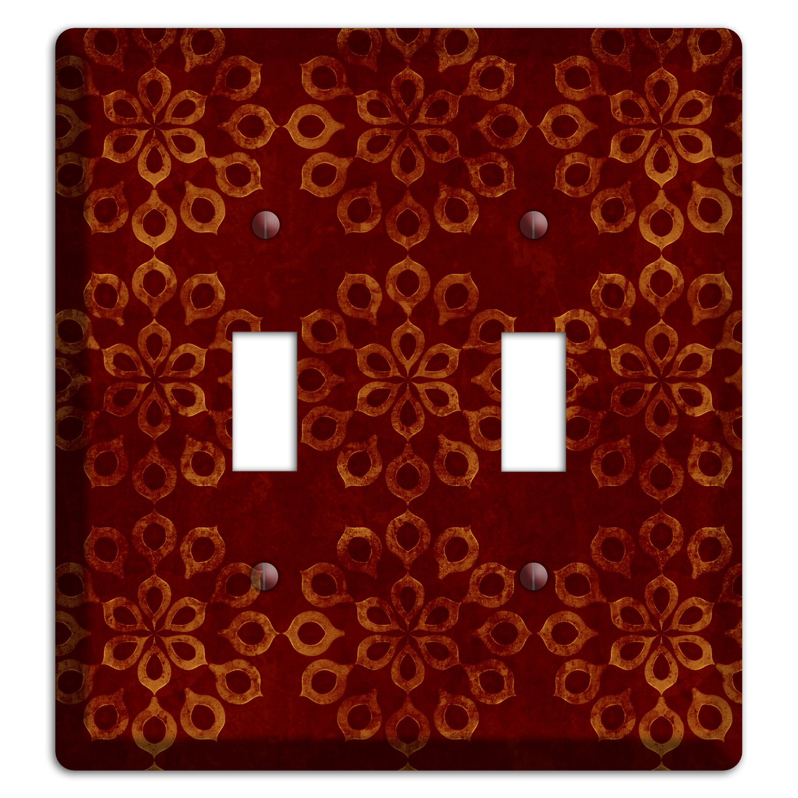 Maroon Grunge Suzani 2 Toggle Wallplate