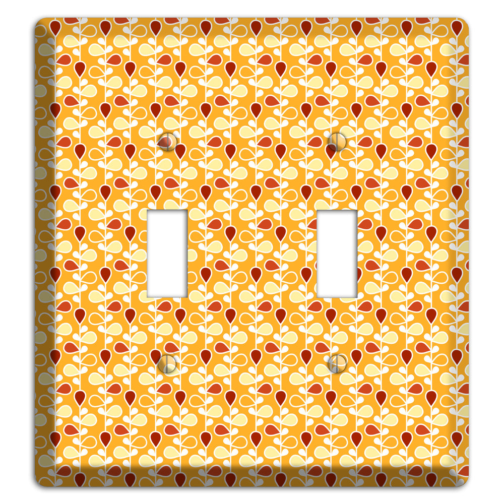 Yellow Teardrop Vine 2 Toggle Wallplate
