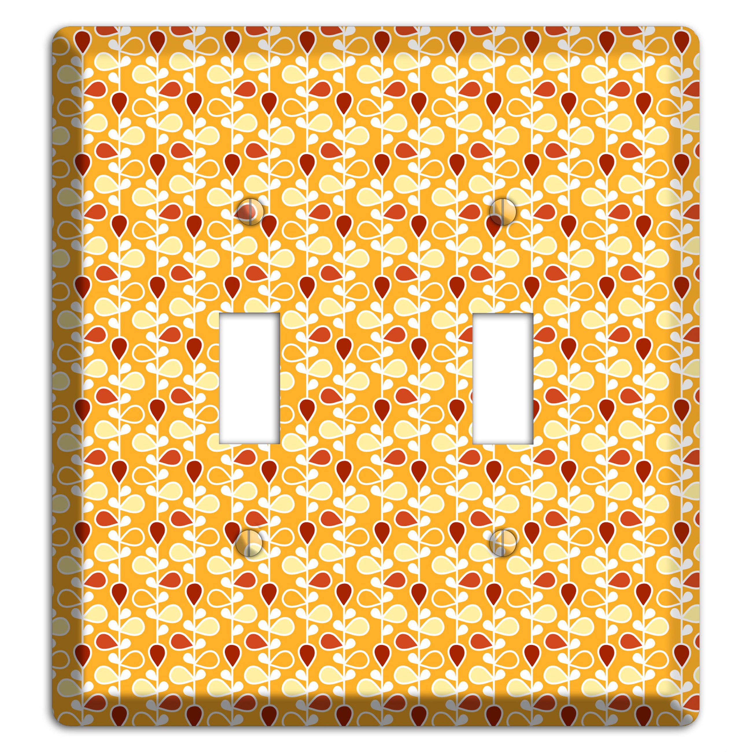 Yellow Teardrop Vine 2 Toggle Wallplate