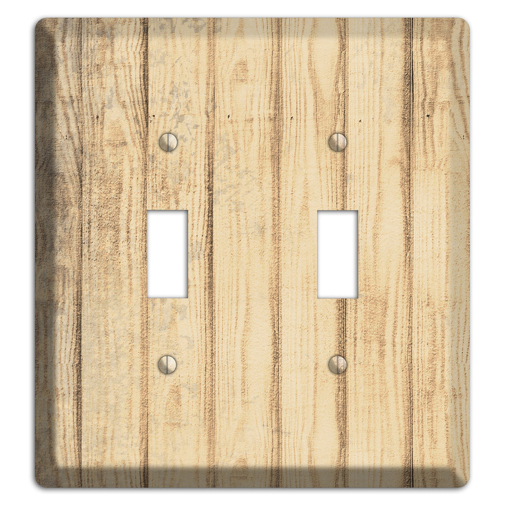 Hampton Weathered Wood 2 Toggle Wallplate