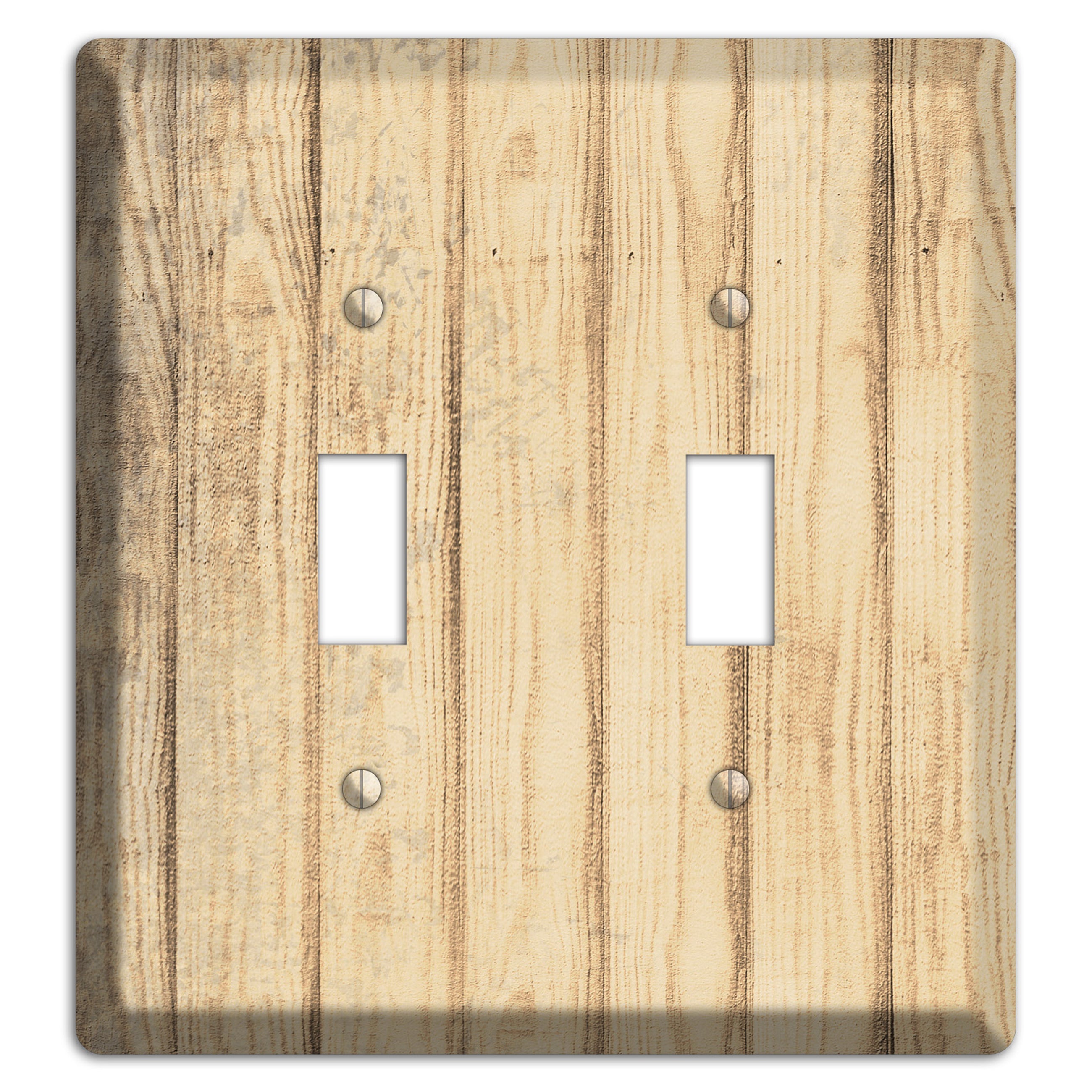 Hampton Weathered Wood 2 Toggle Wallplate