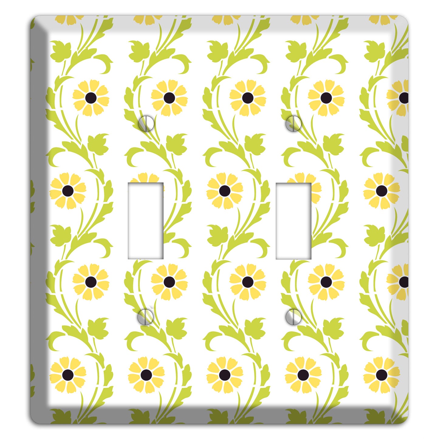 Green Vine Floral 2 Toggle Wallplate