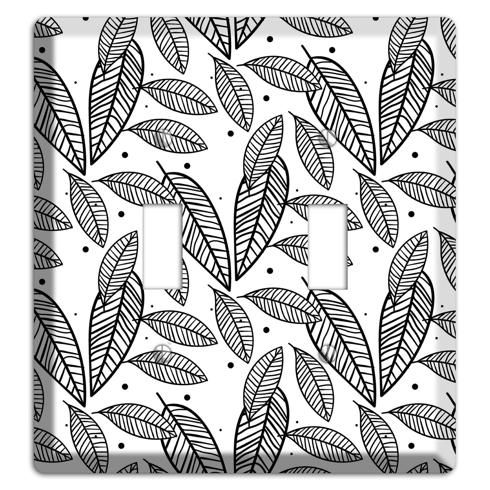 Leaves Style H 2 Toggle Wallplate