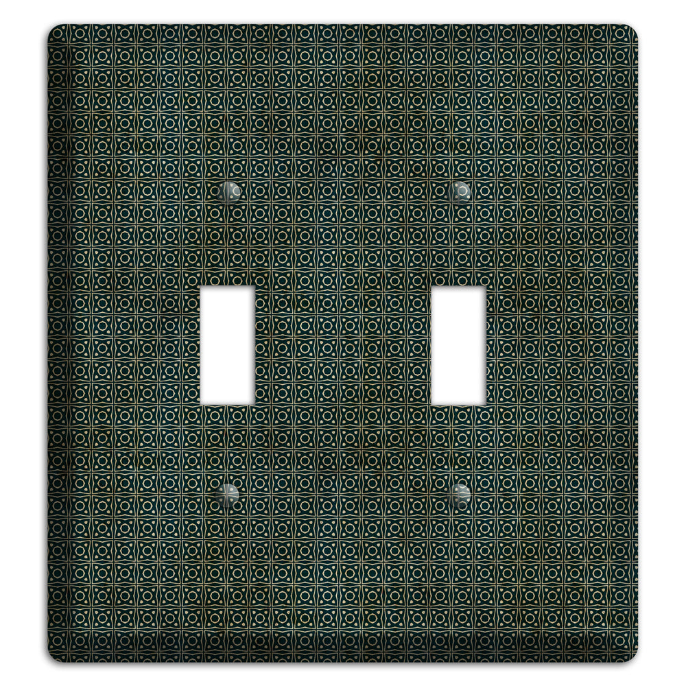 Dark Green Grunge Tiny Tiled Tapestry 4 2 Toggle Wallplate